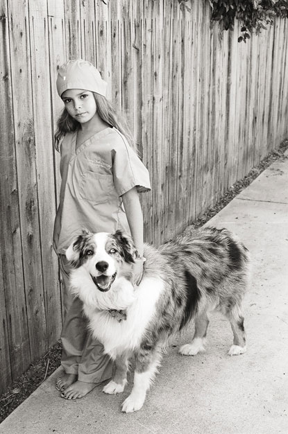 girl and dog photograph by Portland photographer Linnea Osterberg