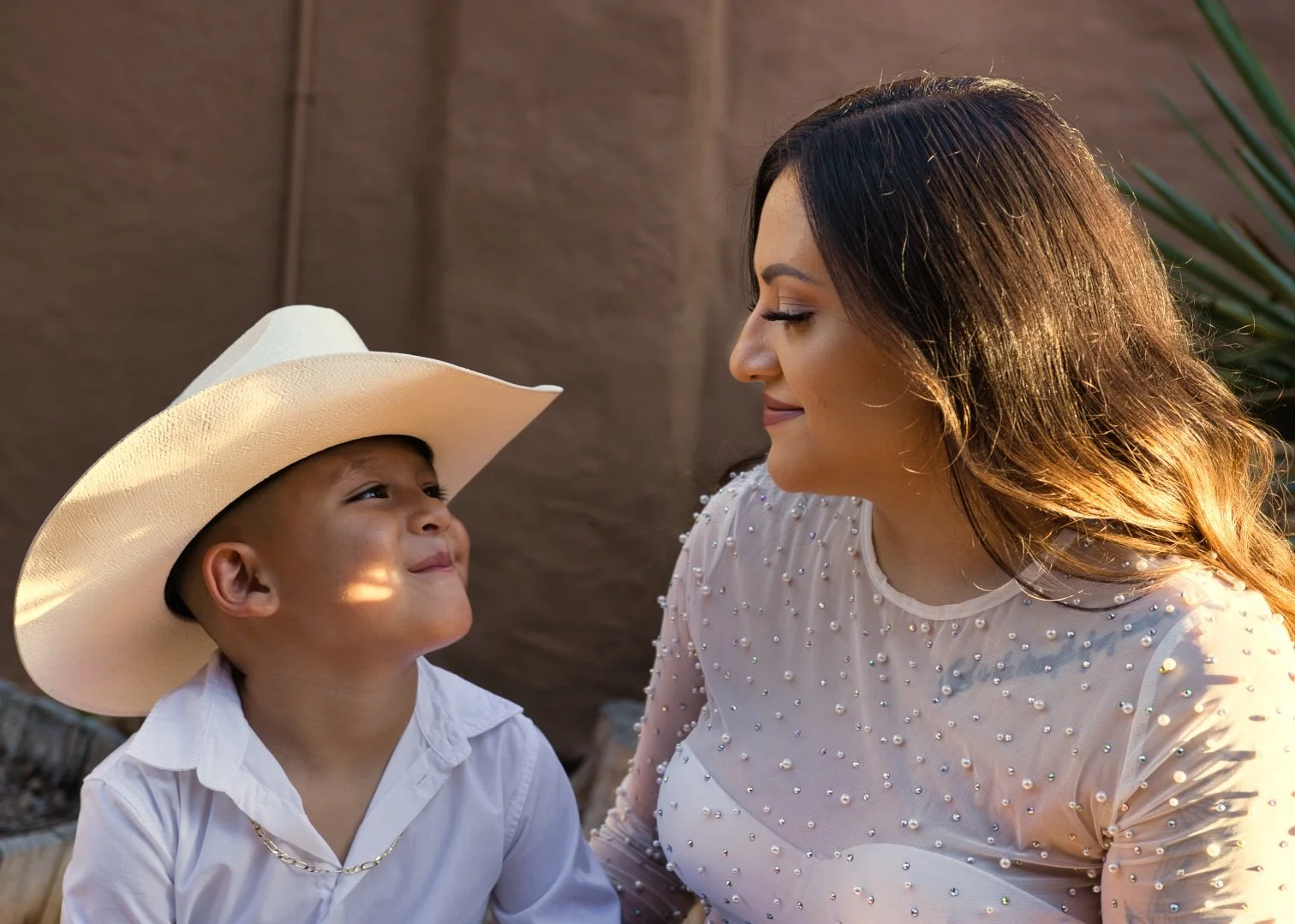 Mother and son portrait family photography session in New Mexico in the fall 