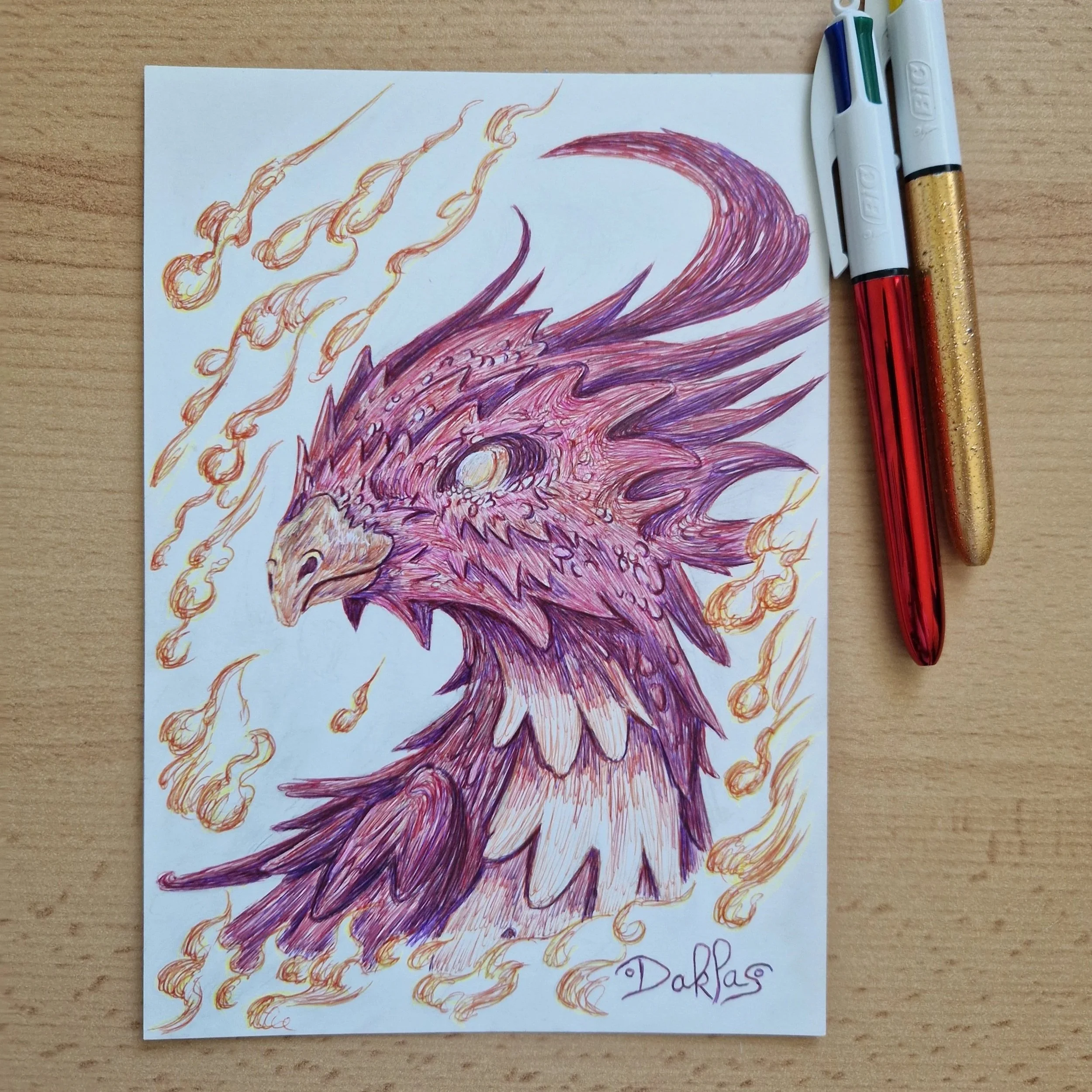 Le Flamboyant Phoenix - Original Stylo Bic