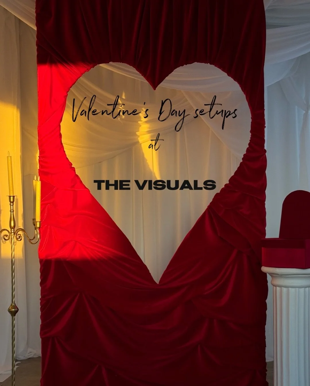 💘 Our Valentine&rsquo;s Day setups are officially ready! 💘
We&rsquo;re sooo excited to finally share them with you.

Studio Paris has pink curtains with our cake prop
Studio Dayglow has the red velvet heart frame

Make sure to check the last slide 