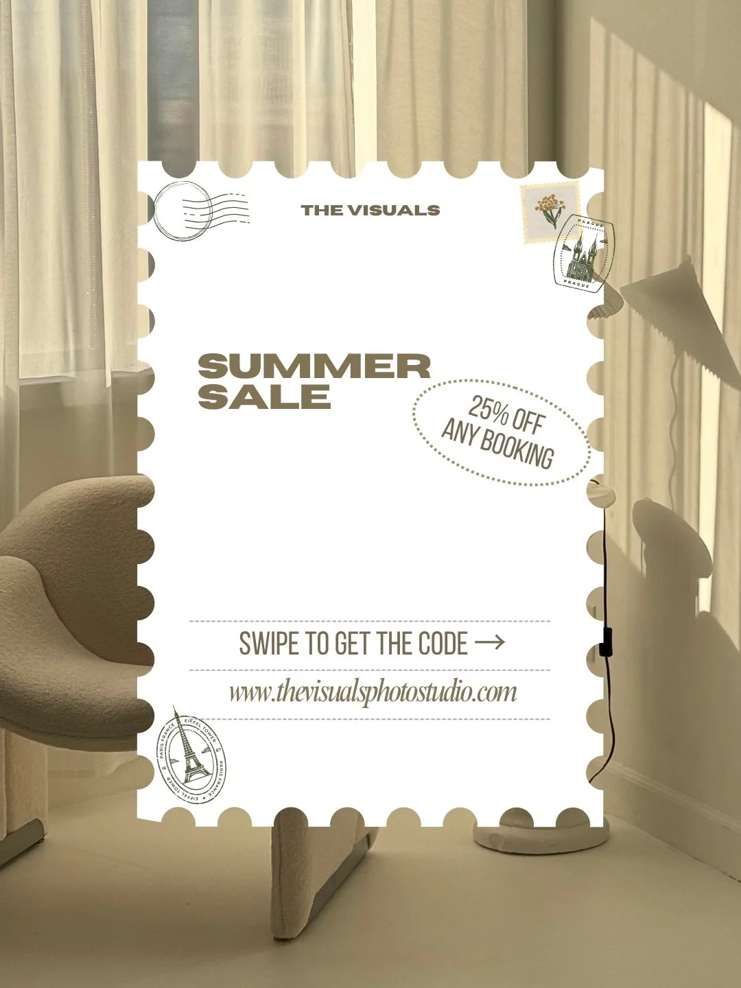 Our Memorial Day Summer Sale is officially live ☀️🫶
Use code MEMORIAL25 for 25% off any studio booking at The Visuals! The code can be used for any future booking date, so now is the perfect time to book your summer content shoots, branding sessions