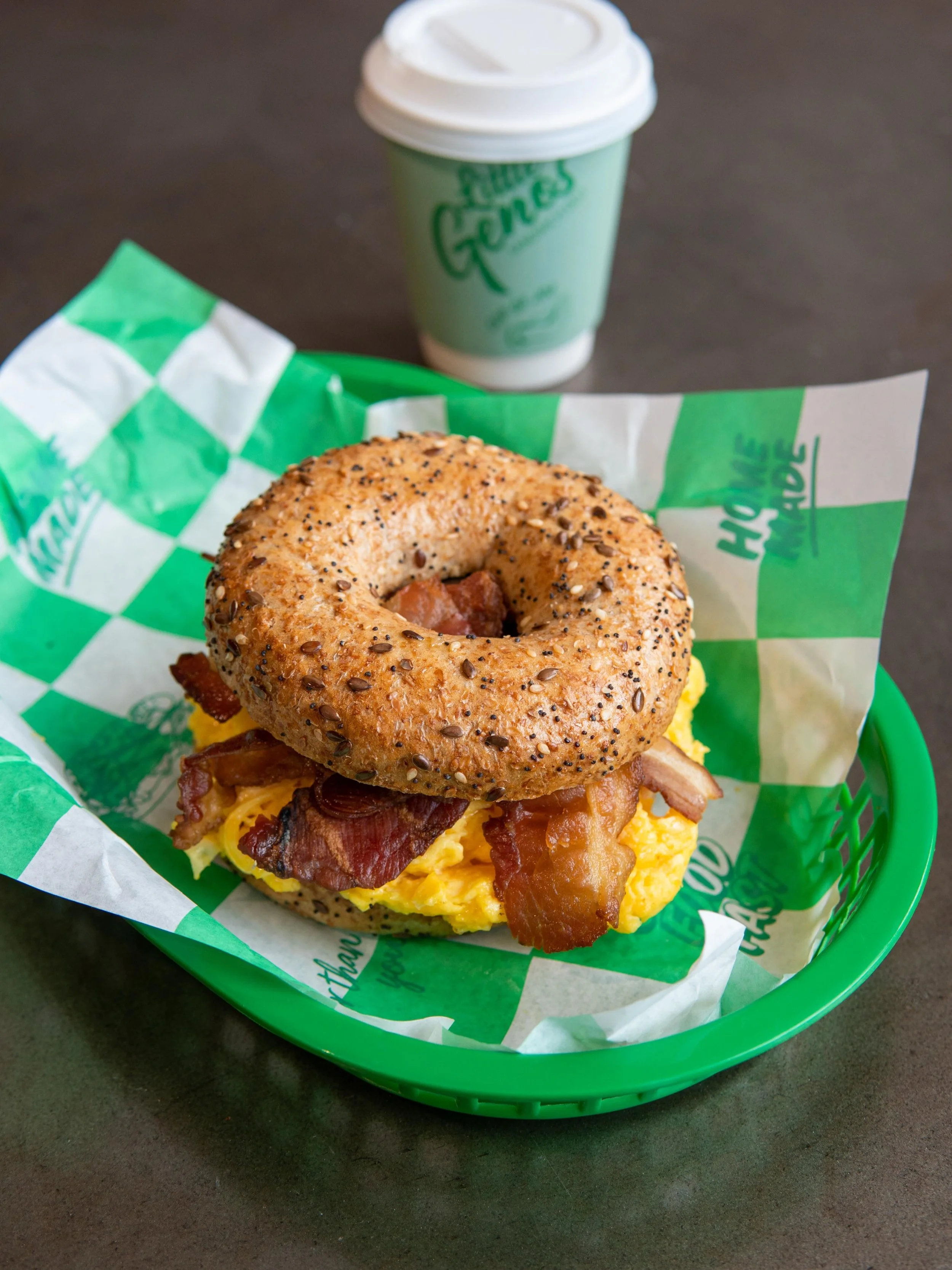 Saturday Coffee + Breakfast Bagel