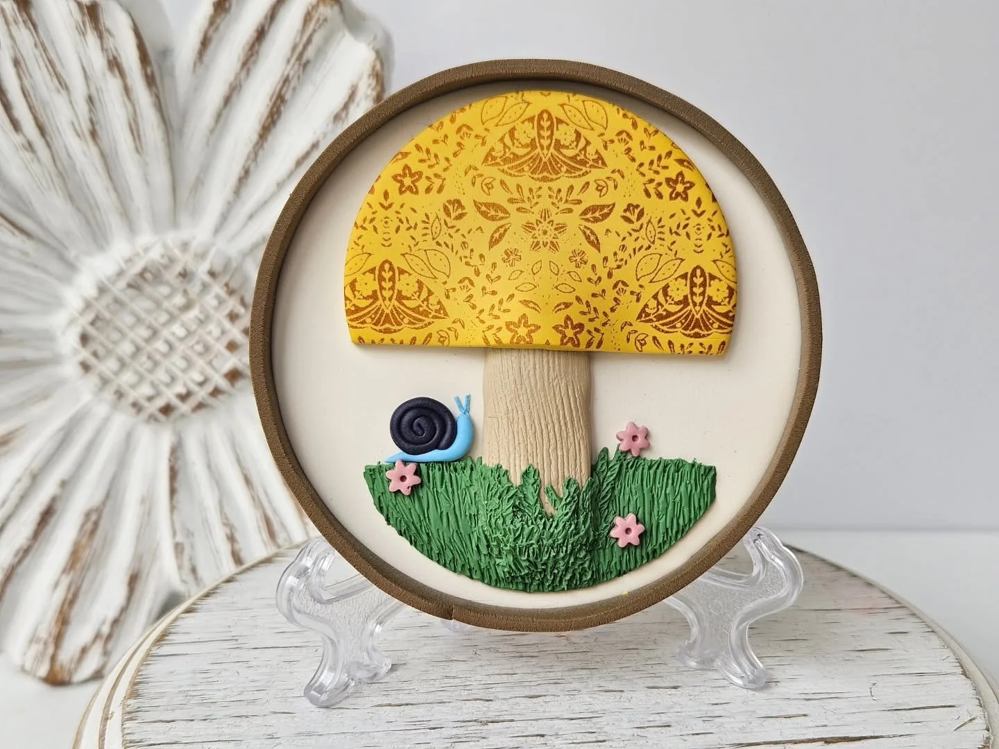 Just a little sideshow album of some of my past tiny clay art tiles. All of my clay art pieces are one-of-a-kind original pieces. I may recreate similar designs - like the mushrooms and the lilies- but no two are ever the same.