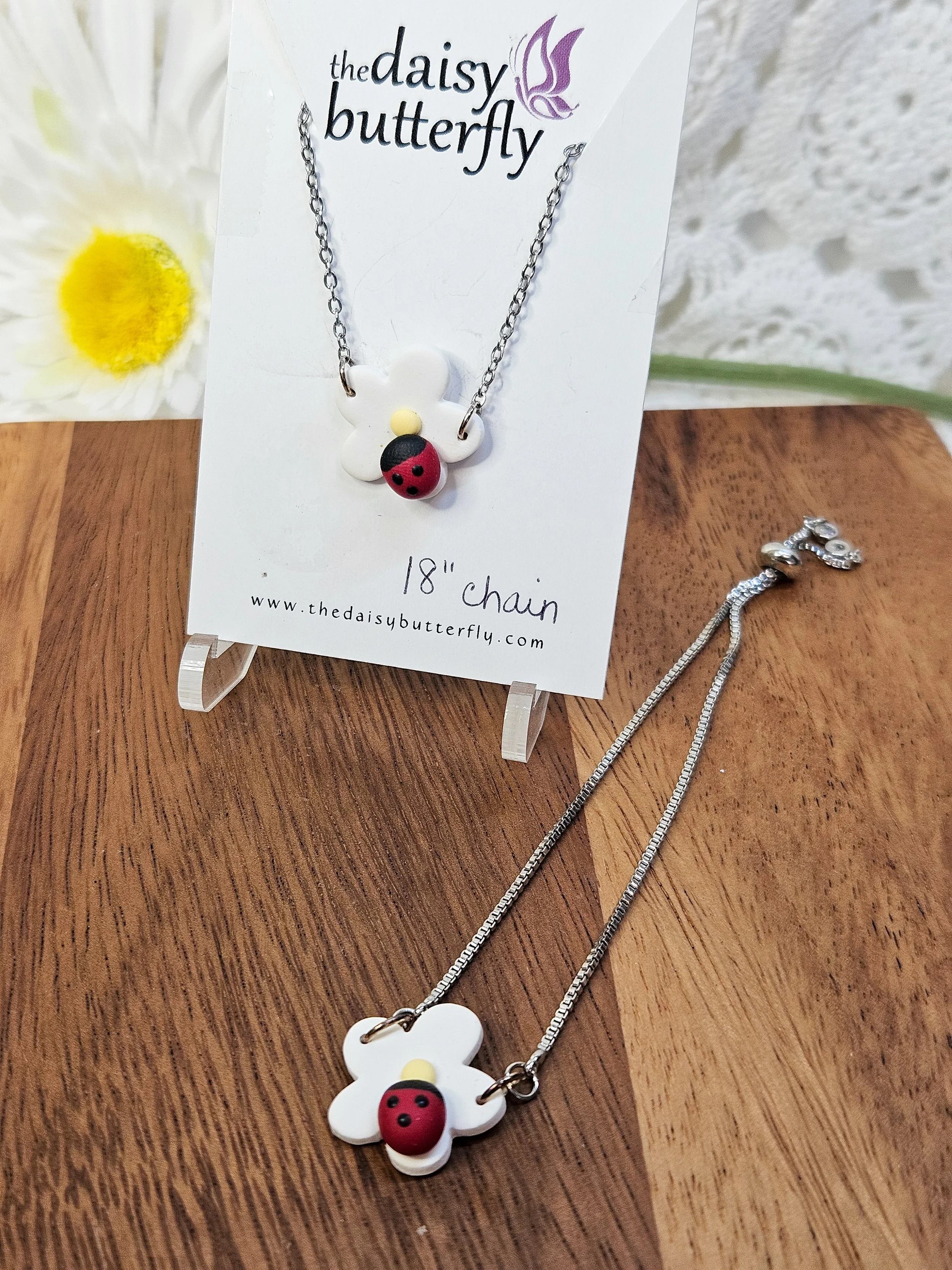 Daisy & Ladybug - Necklace, Bracelet