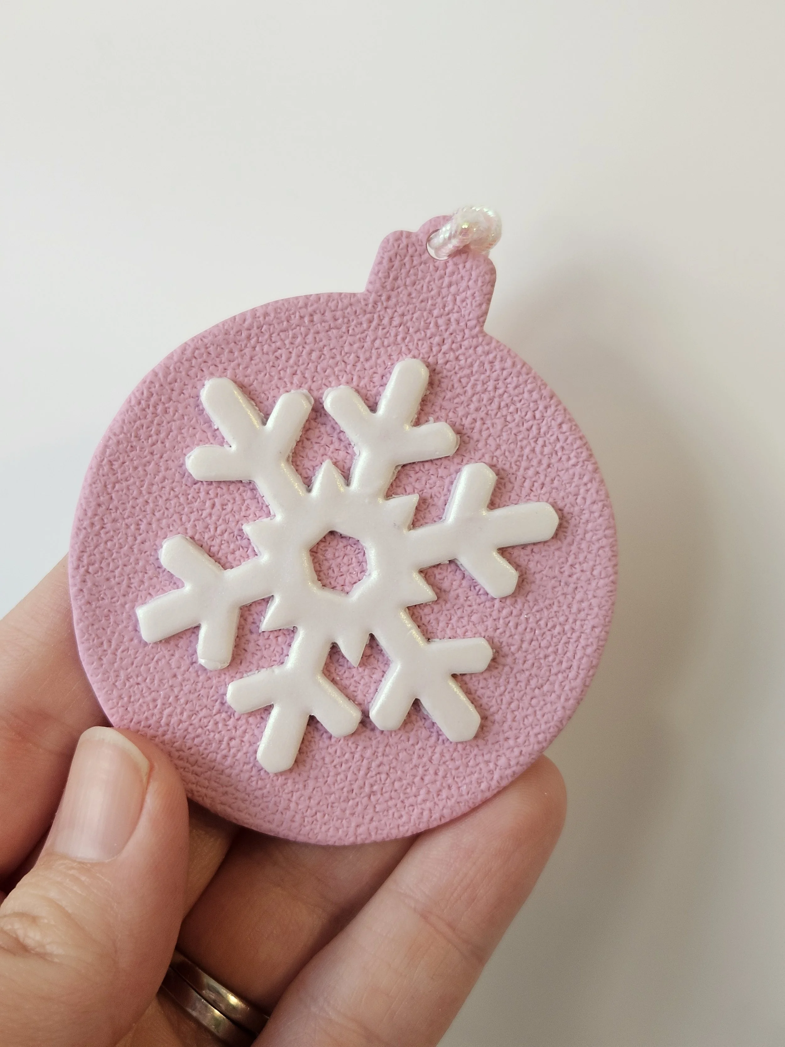 Pink Snowflake Ornament