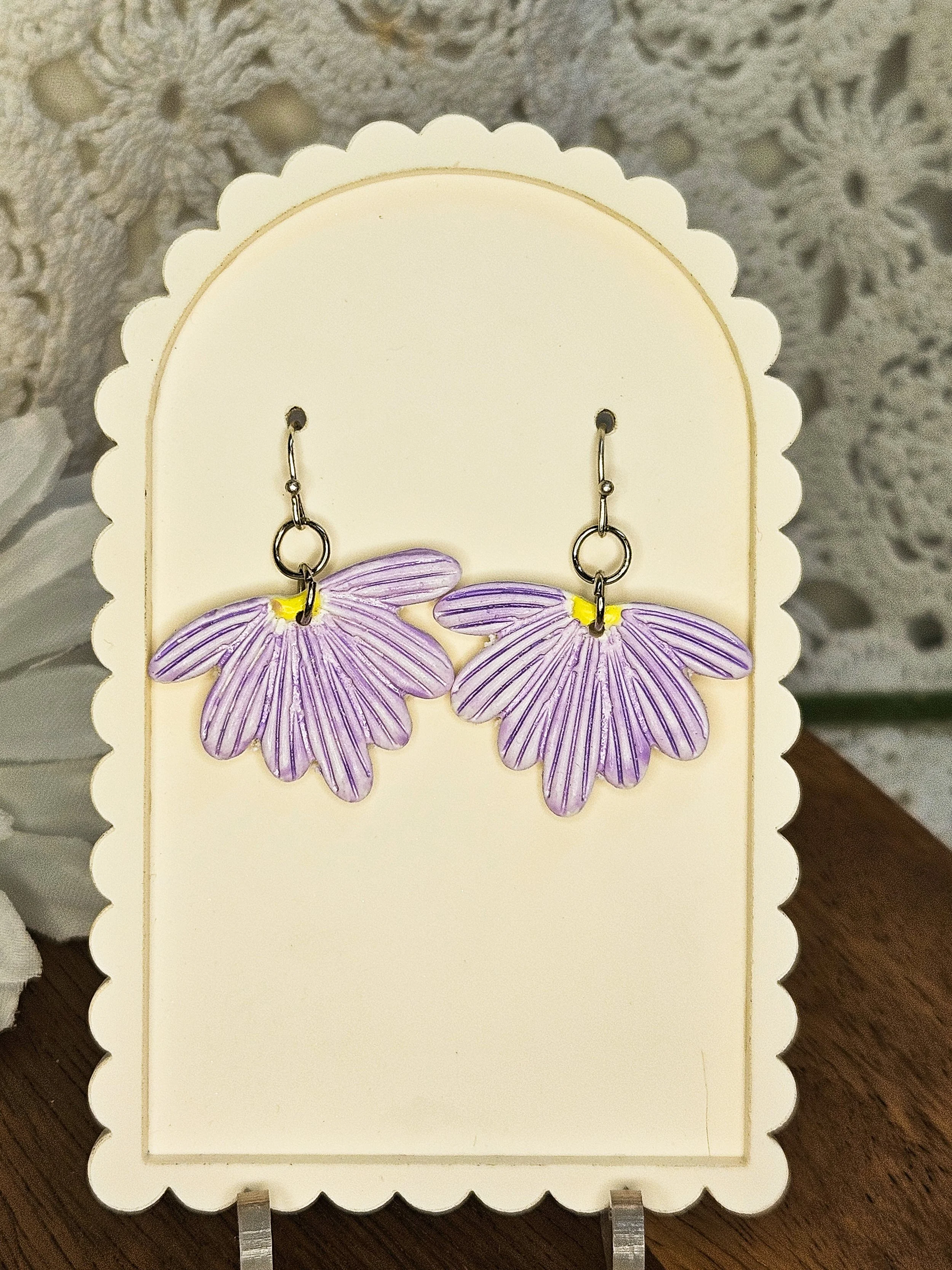 Purple Half Daisy Dangle