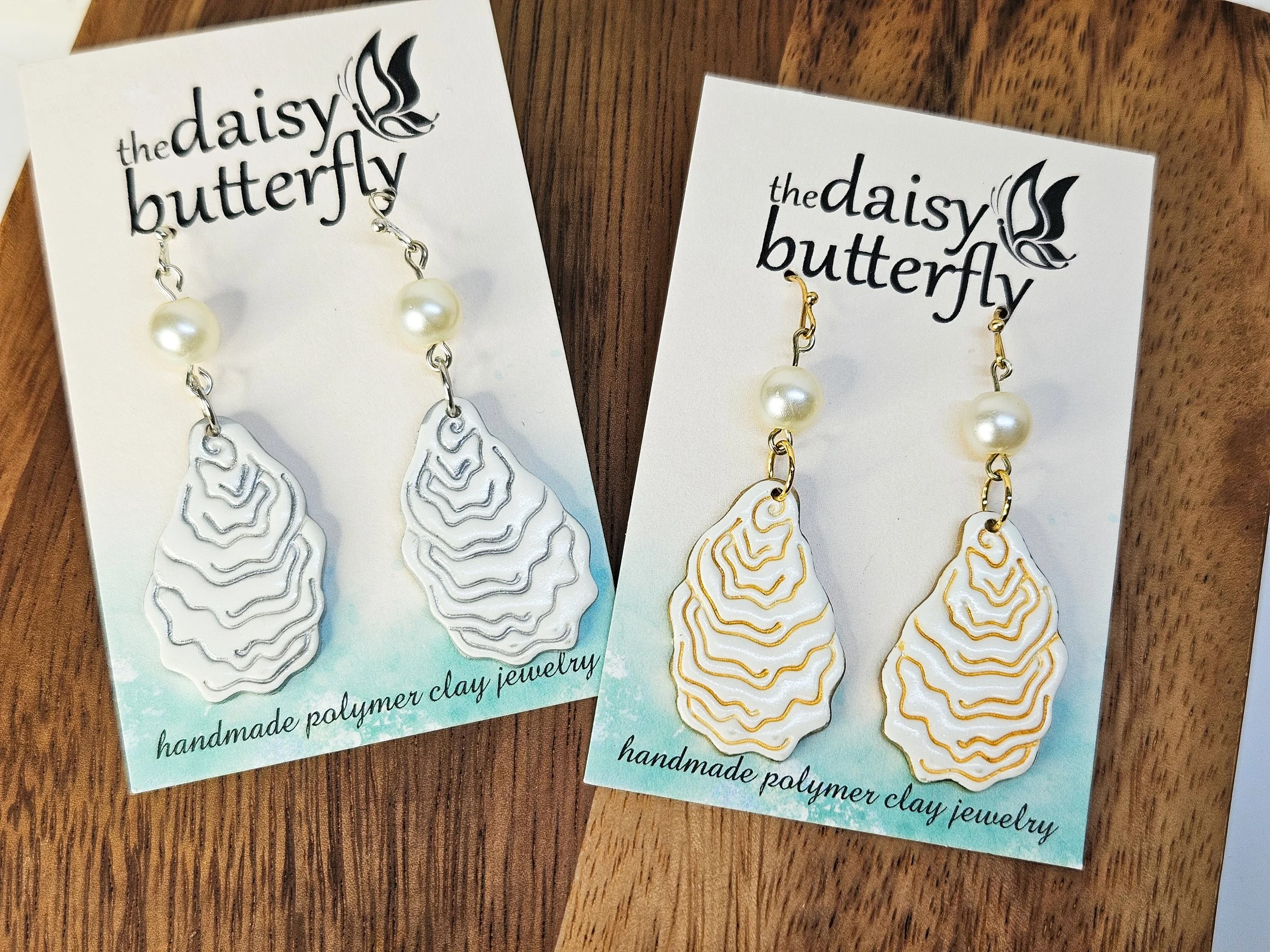 Oyster Shells & Pearls - Earrings