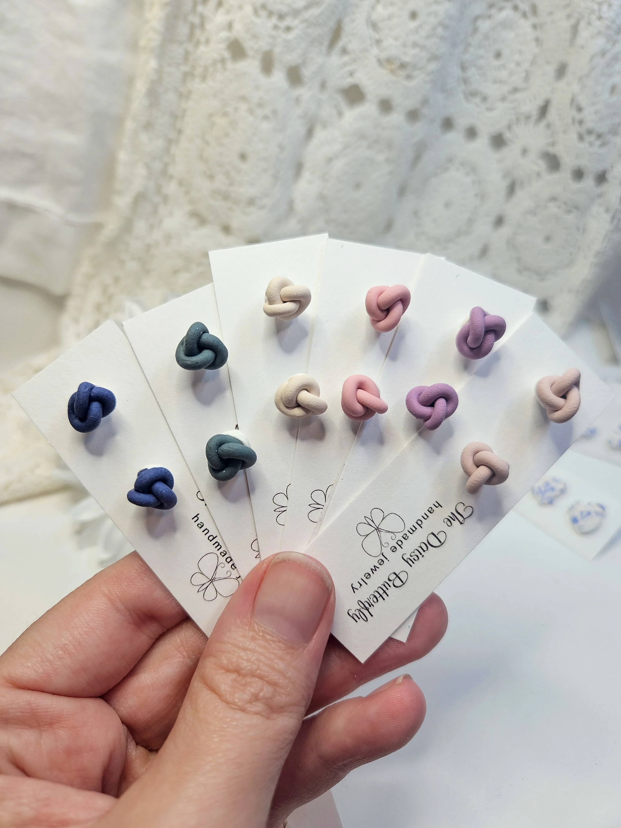 Clay Knot Studs