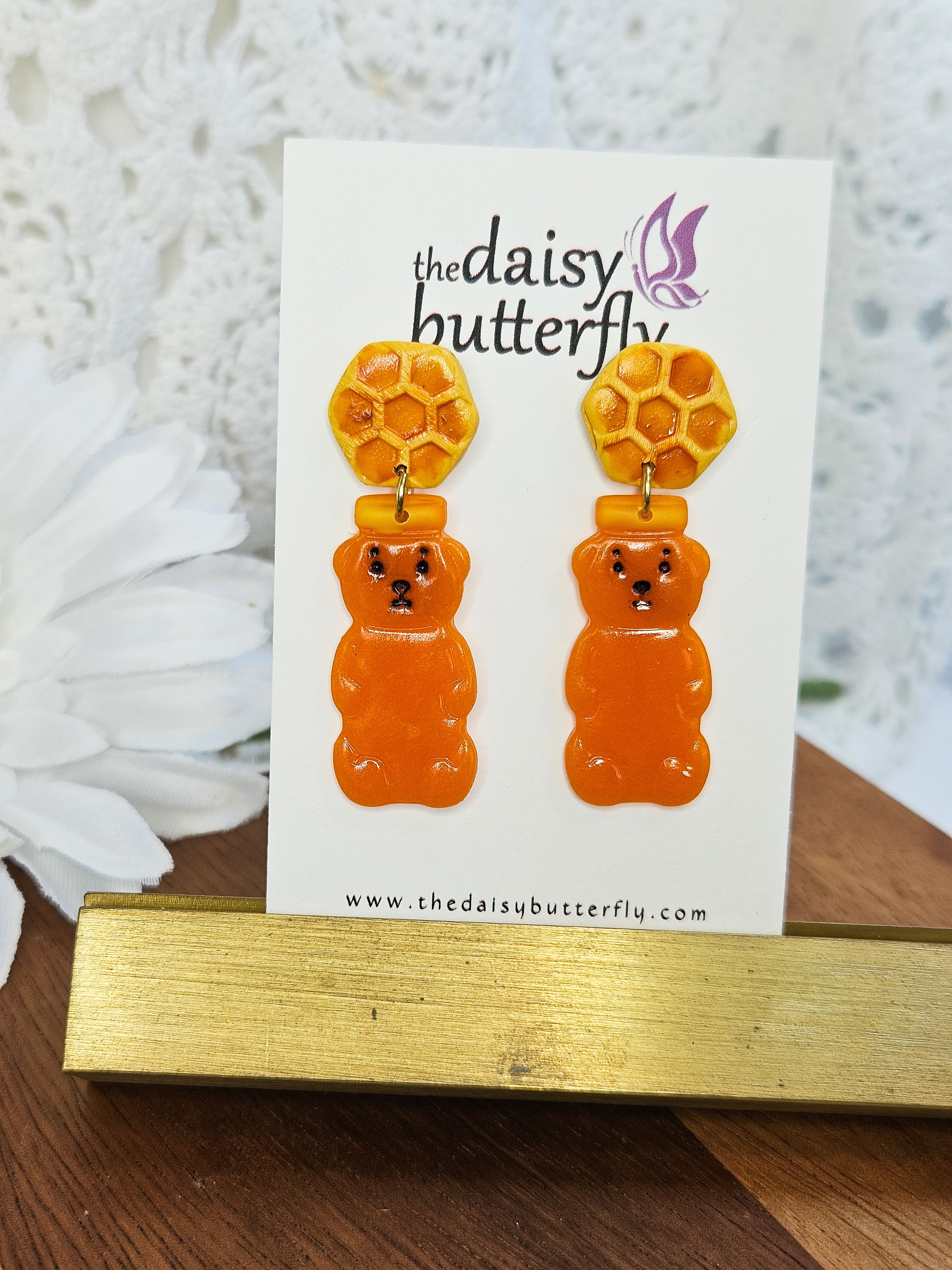 Honey Bear & Honey Comb Earrings