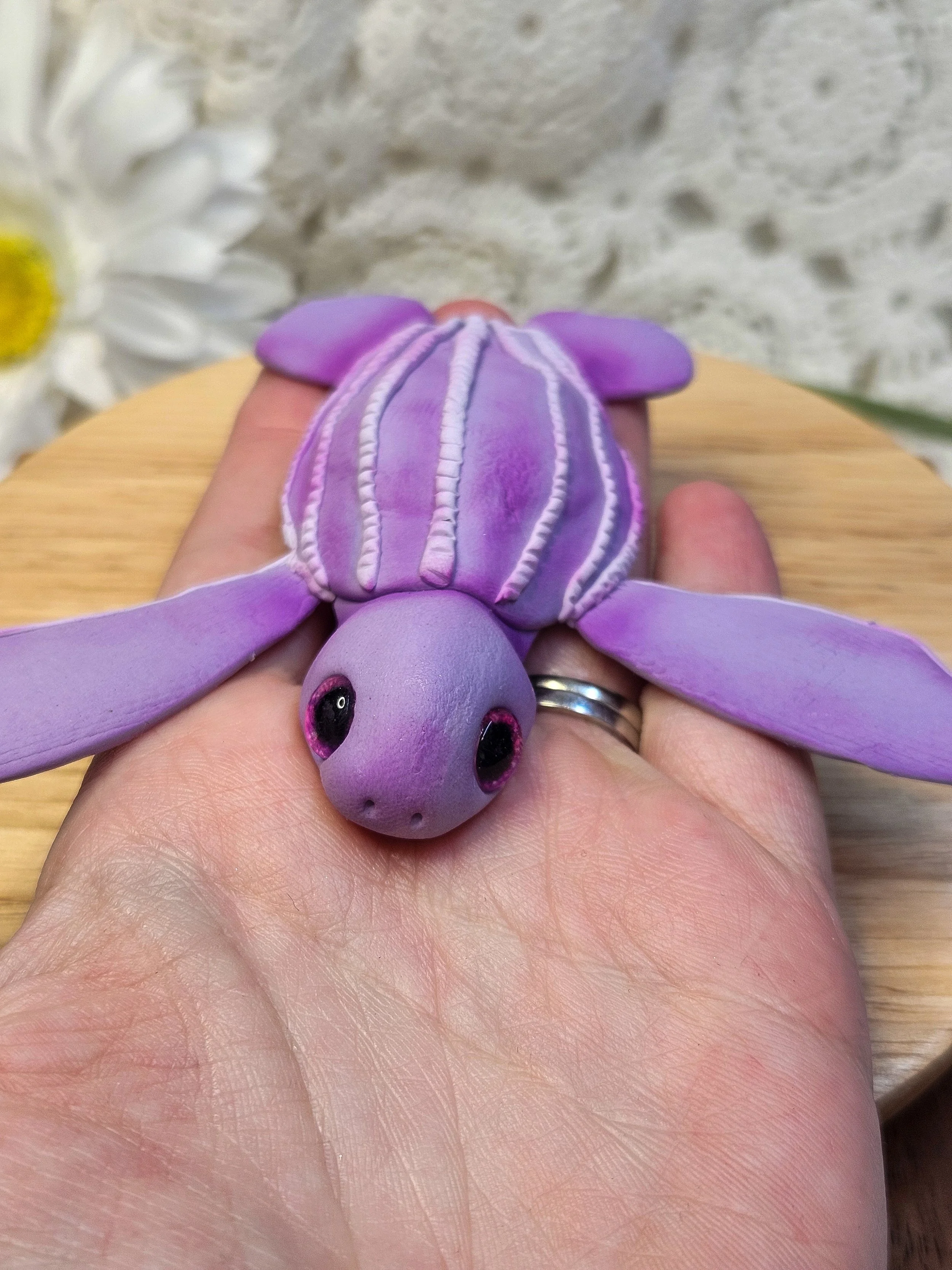 Purple Leatherback Sea Turtle Figure