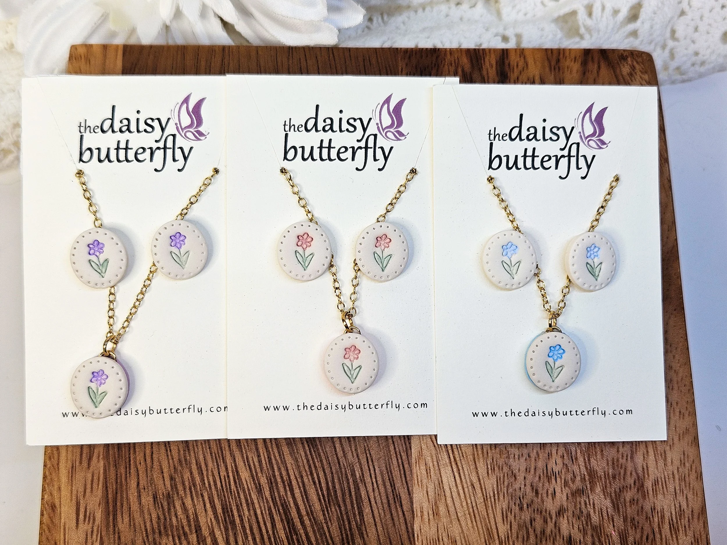 Small Flower Charm & Stud Sets