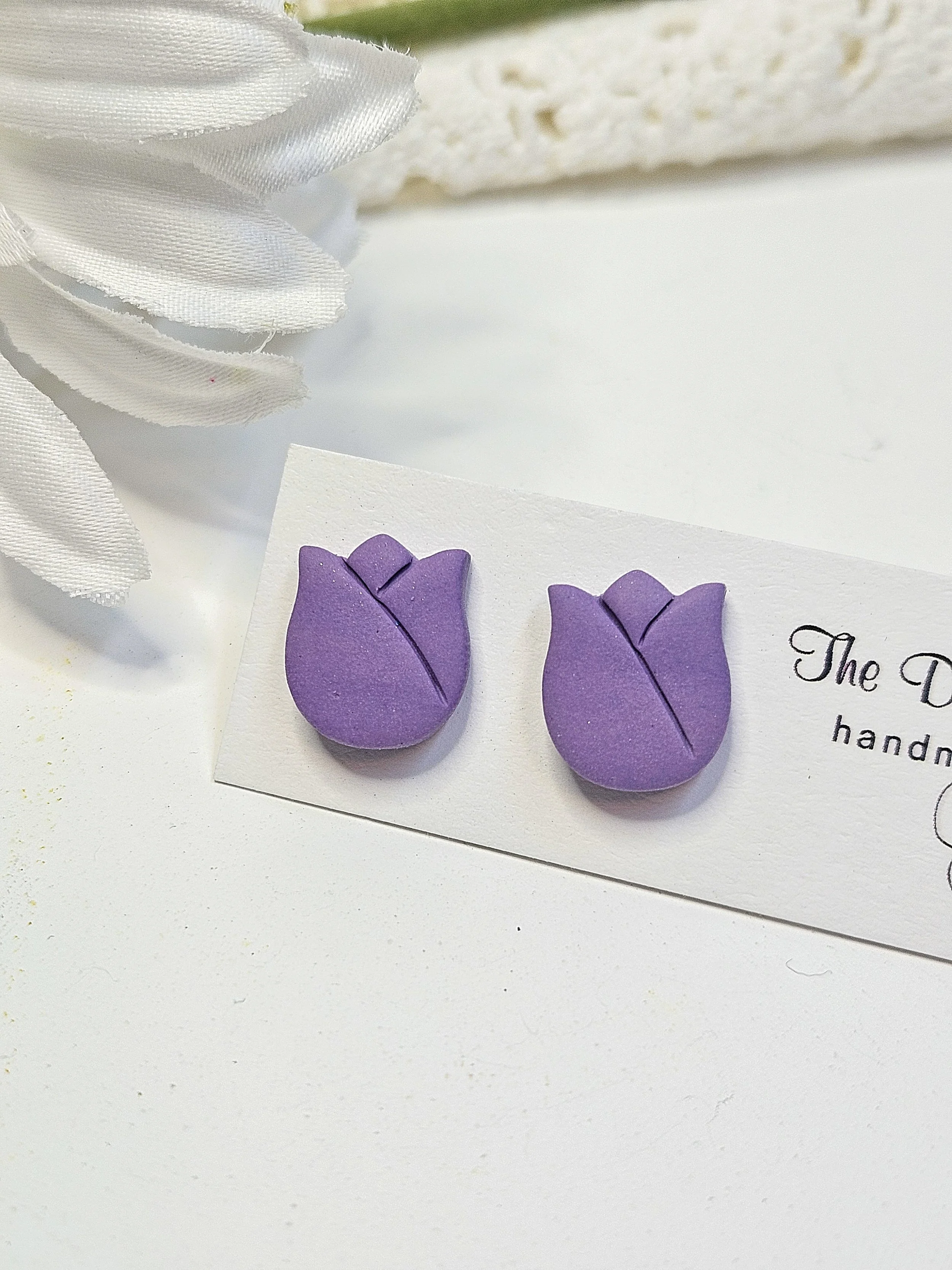 Tulip Flower Studs