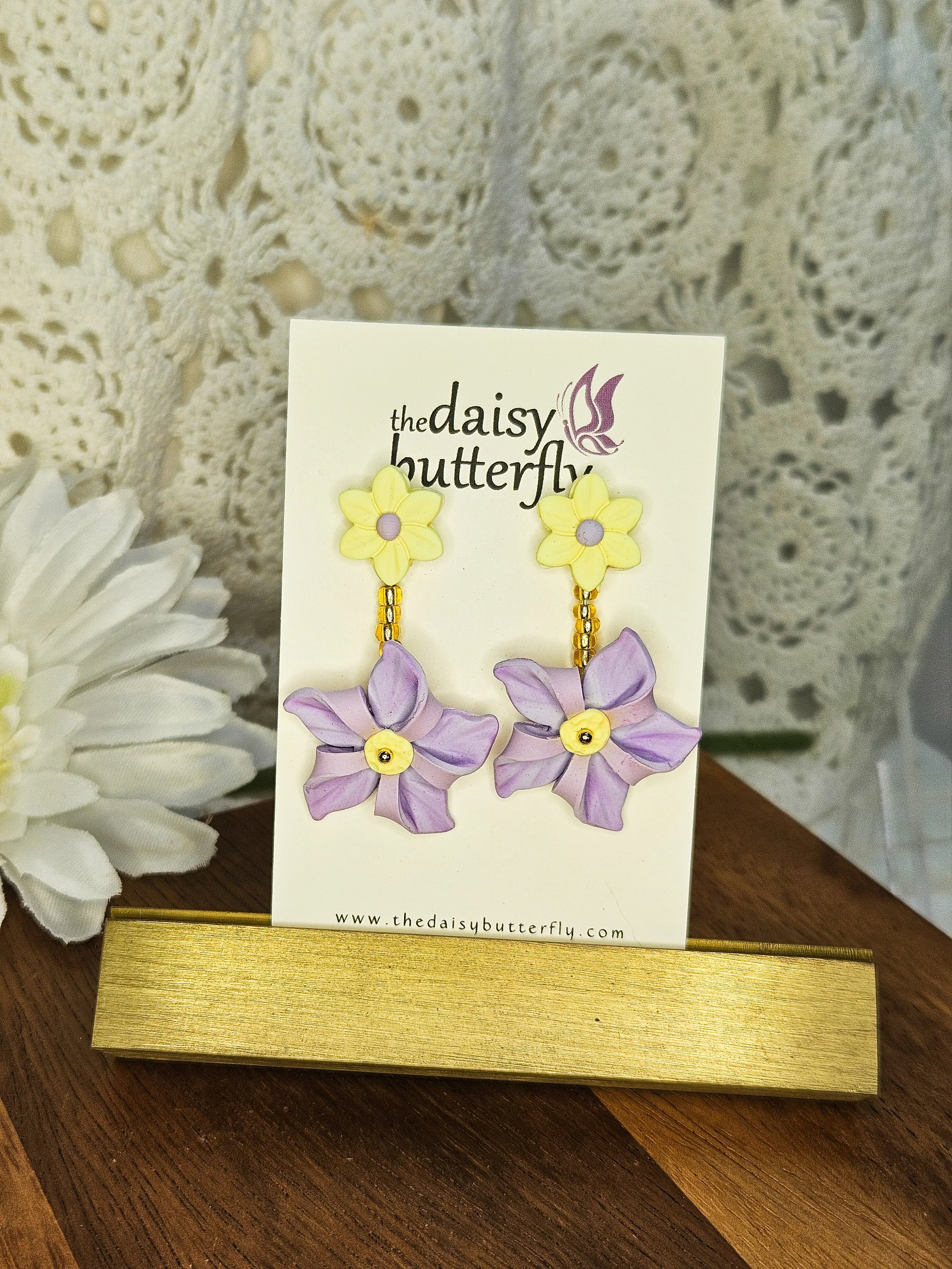 Spinning Flower Pinwheels - Garden PInwheel Earrings