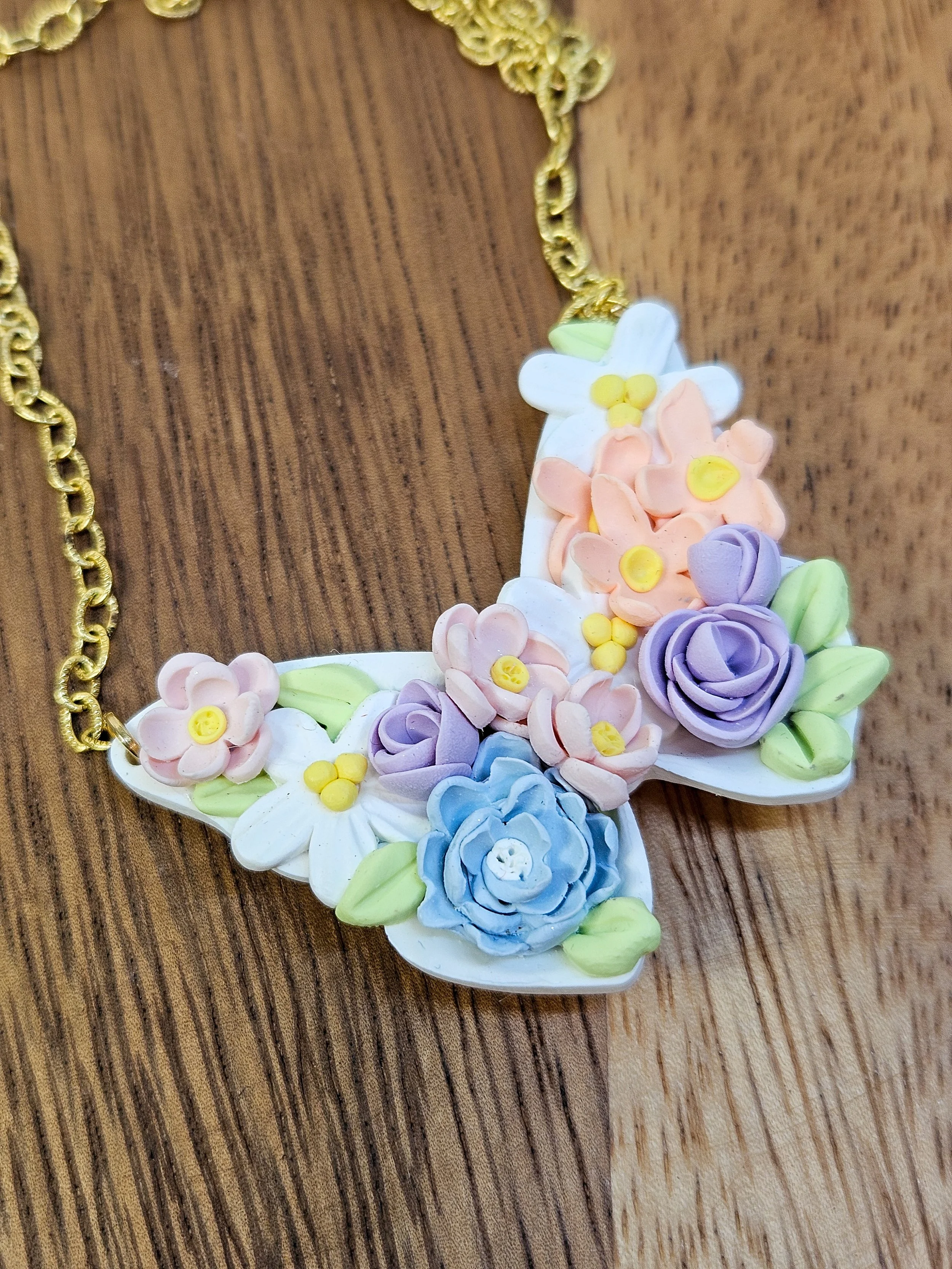 Floral Butterfly Necklace