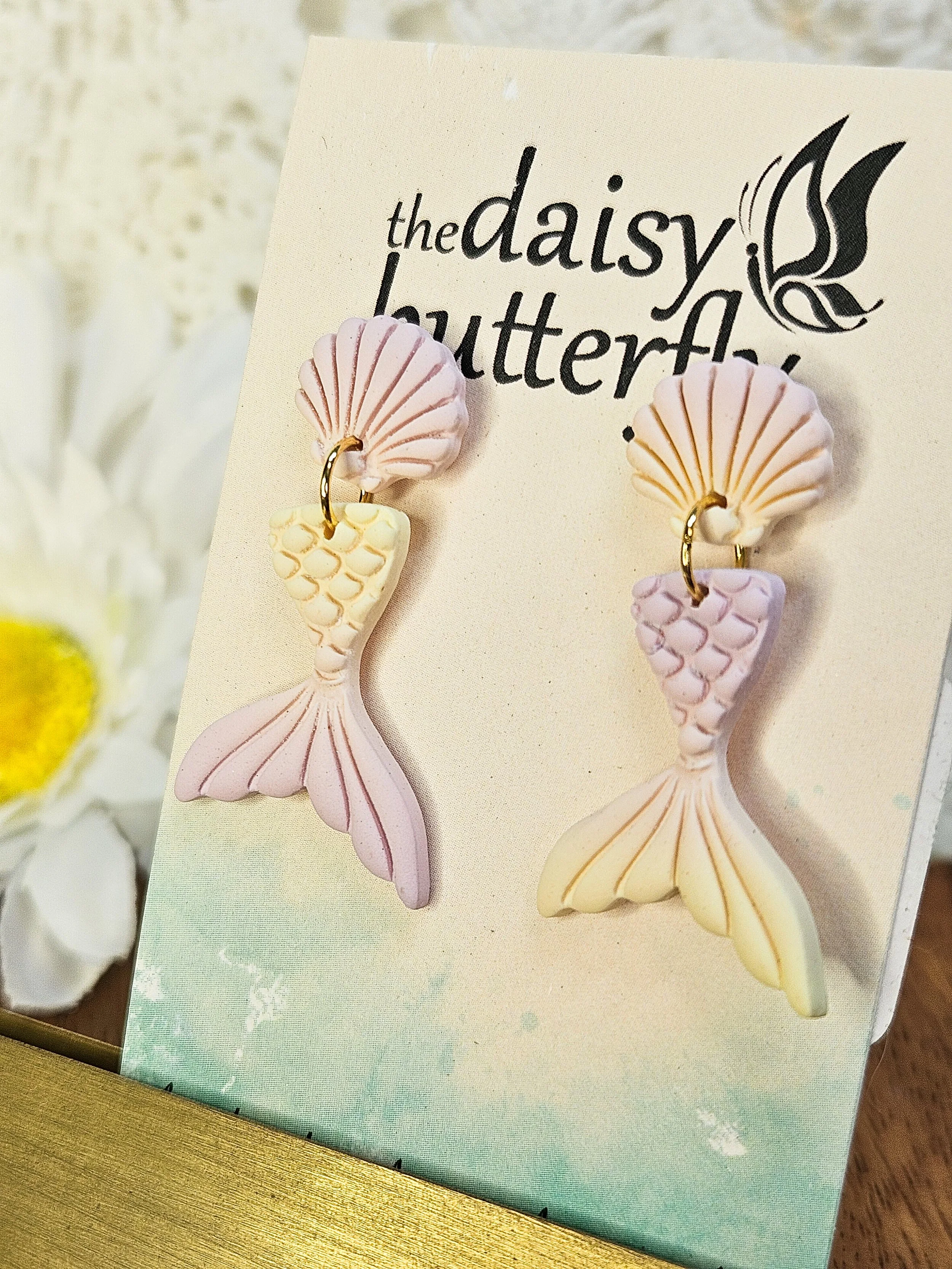 Mermaid Tails and Seashell Earrings