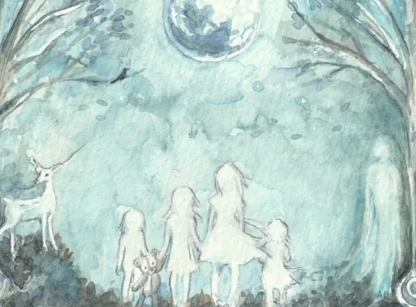 illustration of figures holding hands