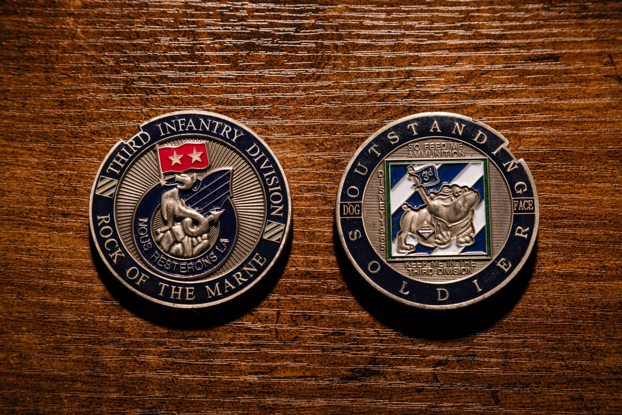 Third Infantry Division Two Star General Challenge Coin 