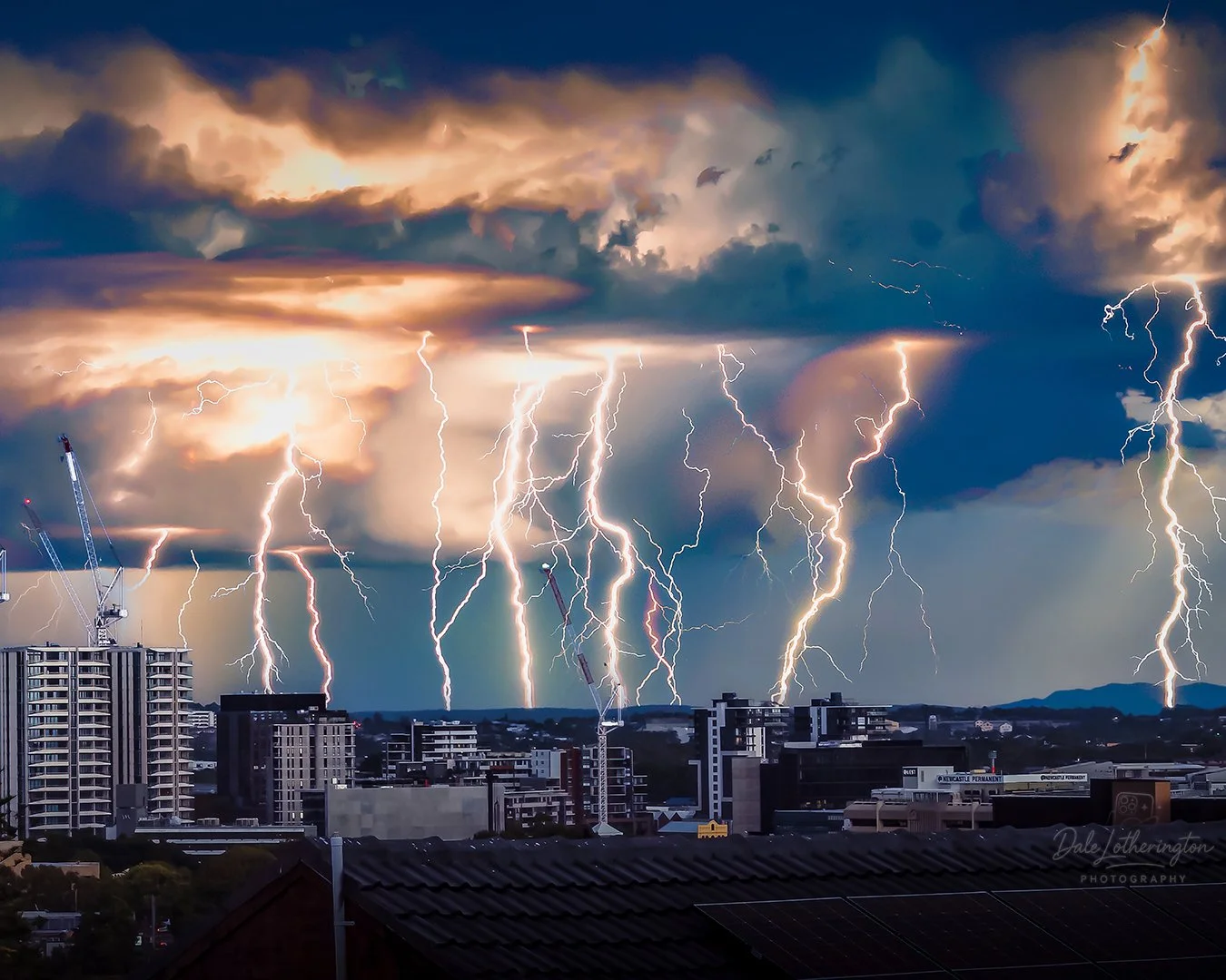 Lightning storm over Newcastle, NSW
