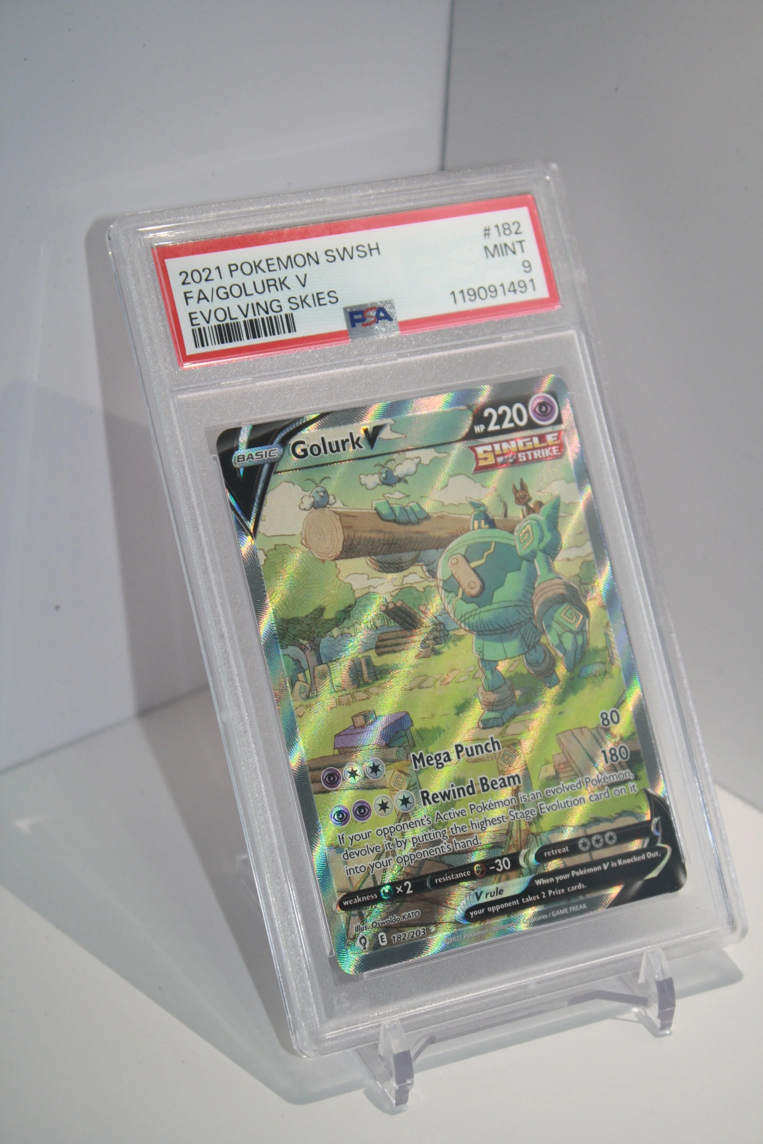 2021 POKEMON SWORD & SHIELD FA/GOLURK V EVOLVING SKIES