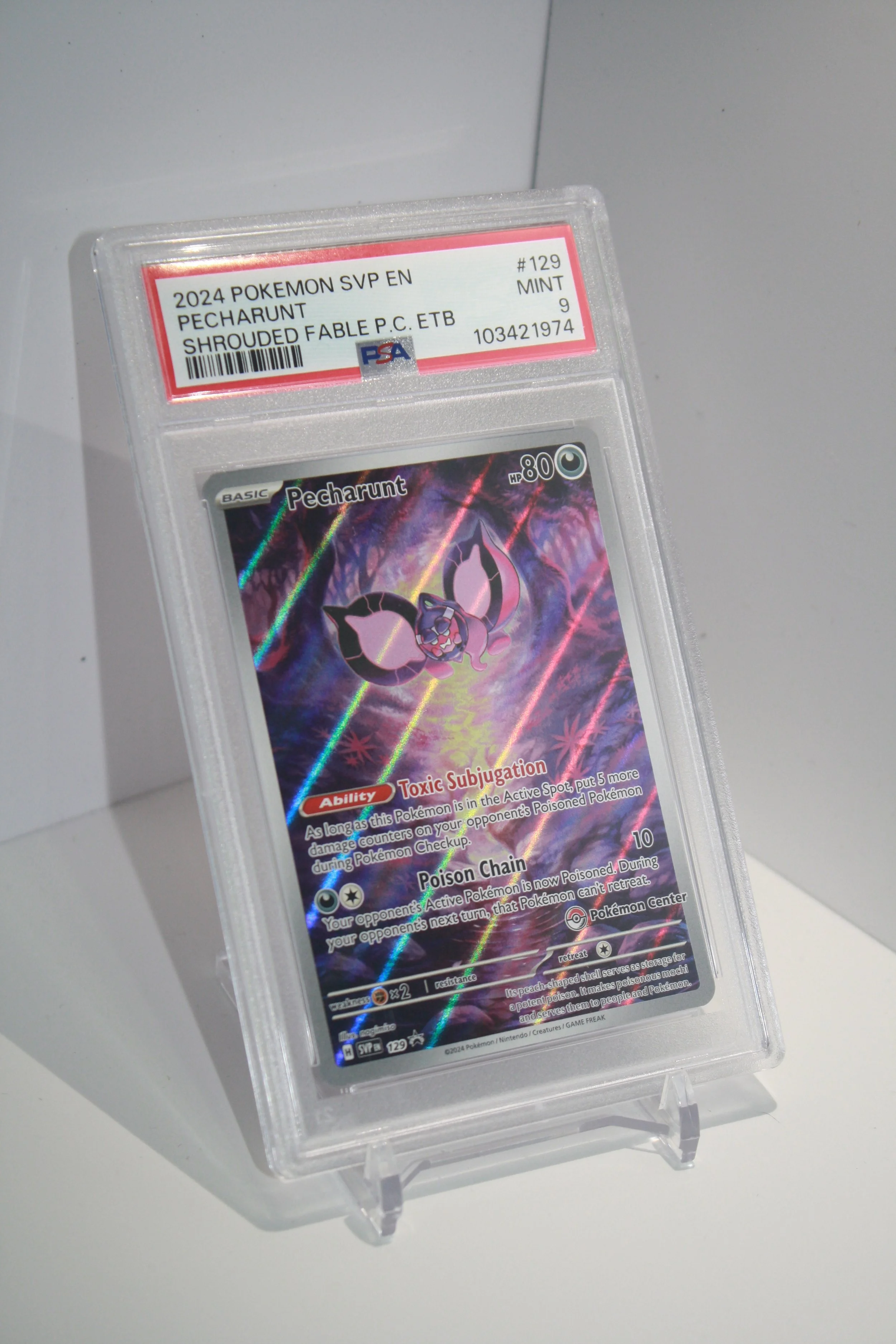 2024 POKEMON SVP EN-SV BLACK STAR PROMO #129 PERCHARUNT SHROUDED FABLE PC ETB