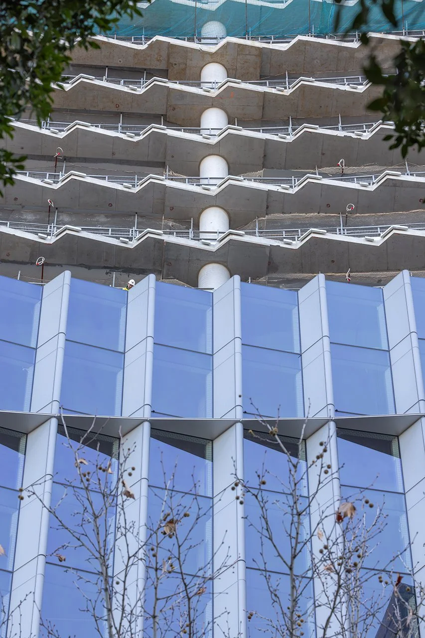 Zig Zag concrete slabs Chifley Facade