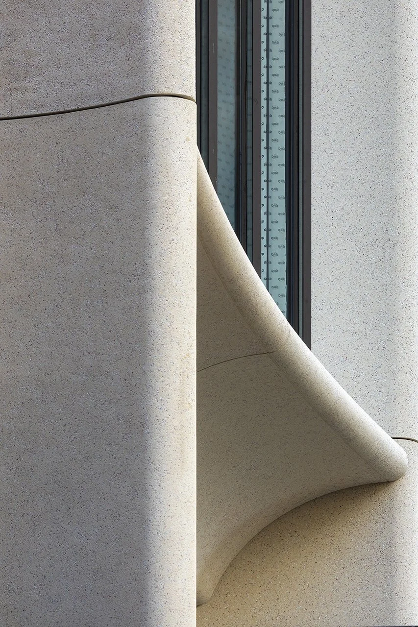 Stone facade at Chifley 