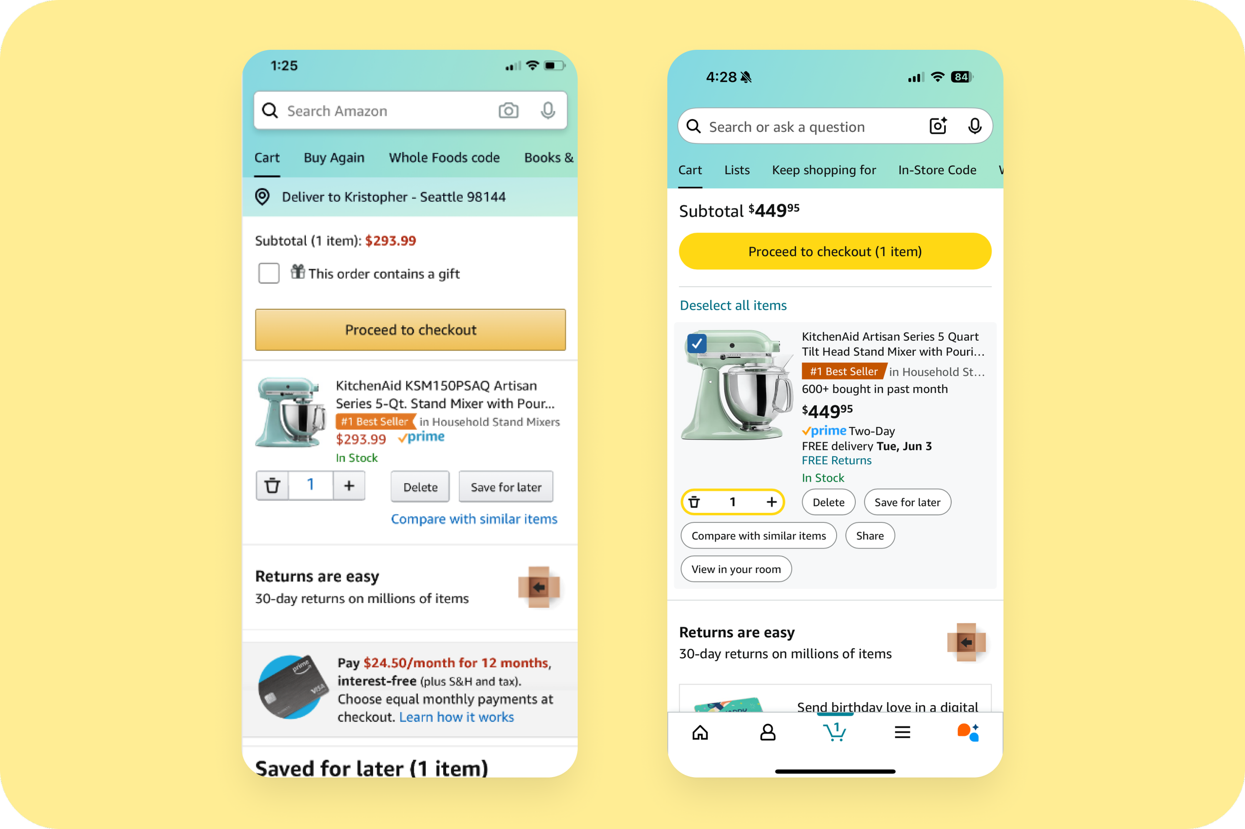 Amazon store redesign