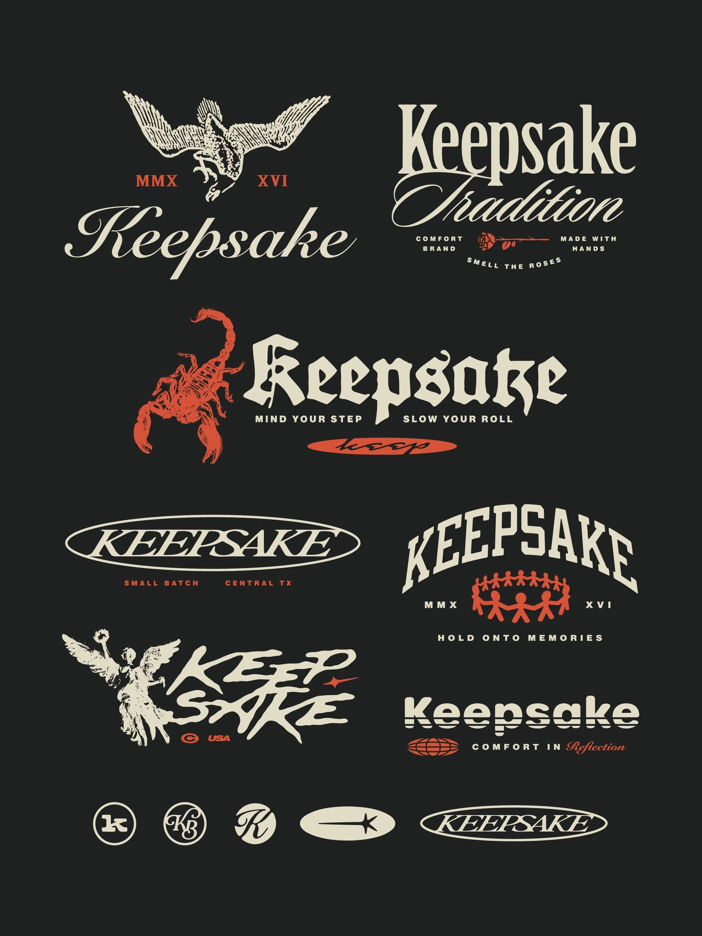 Keepsake brand logo sheet 🏳️ for a concept brand that doesn&rsquo;t exist yet