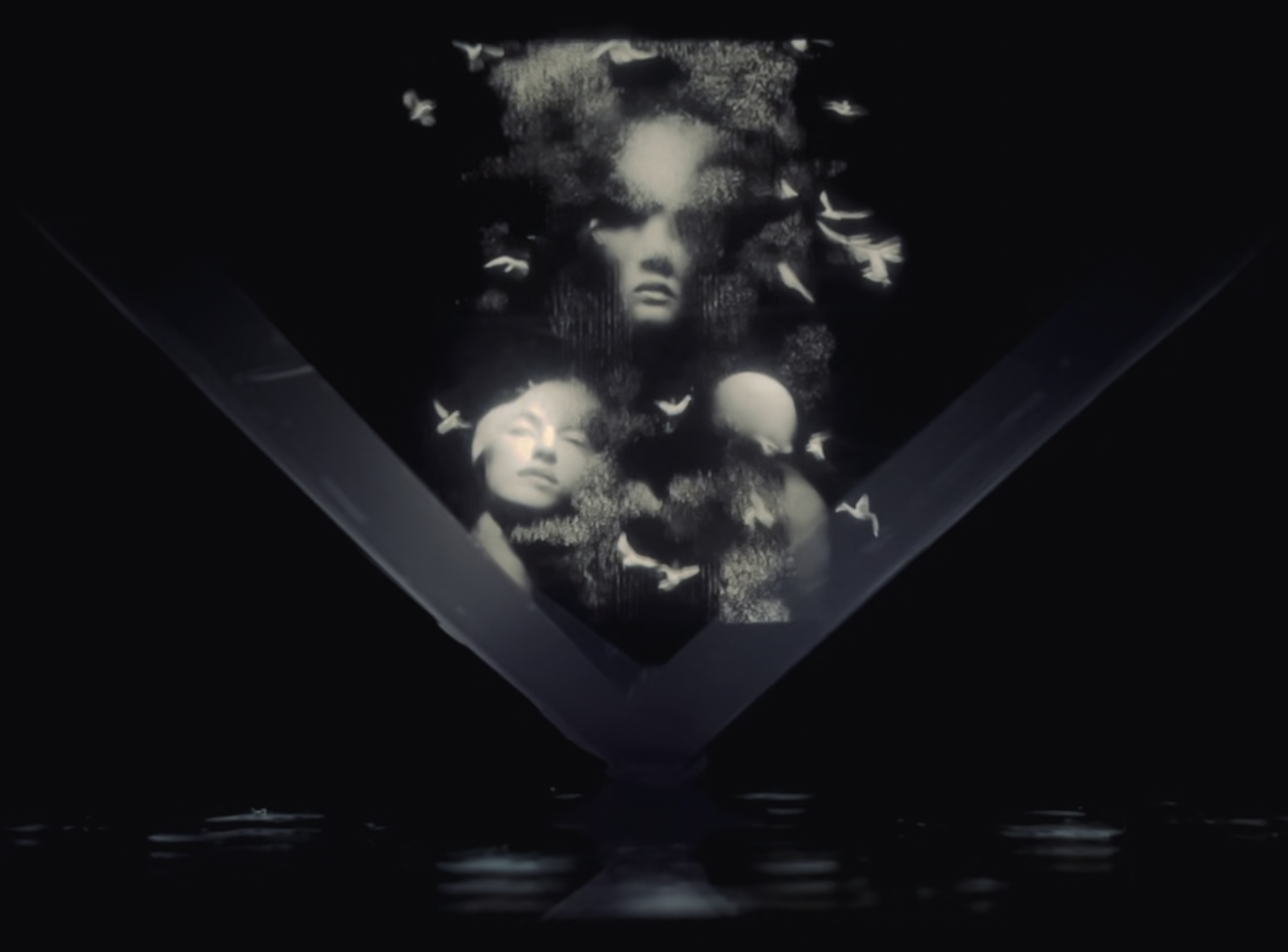 Hologram projection - side view