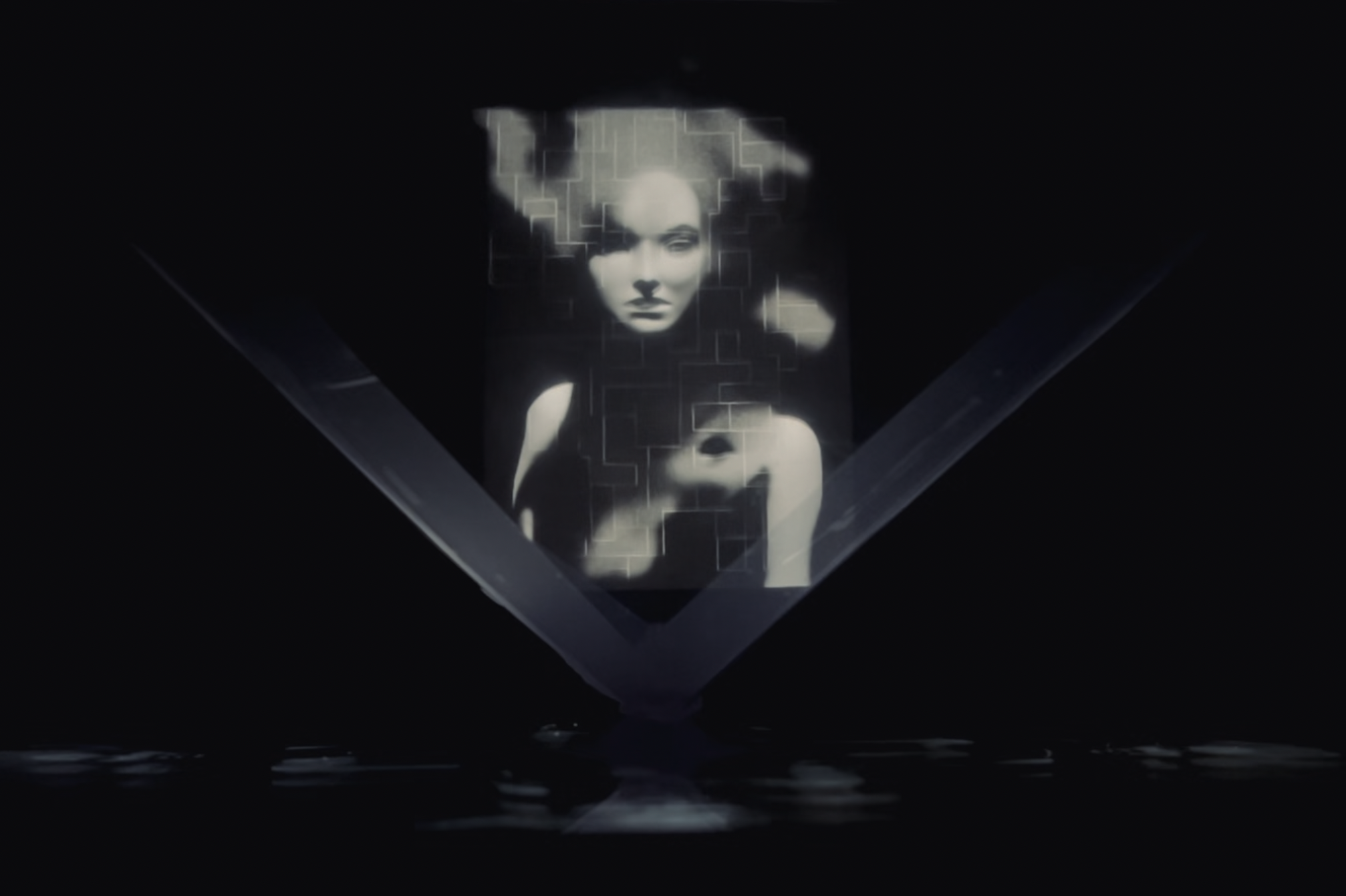 Hologram projection - side view