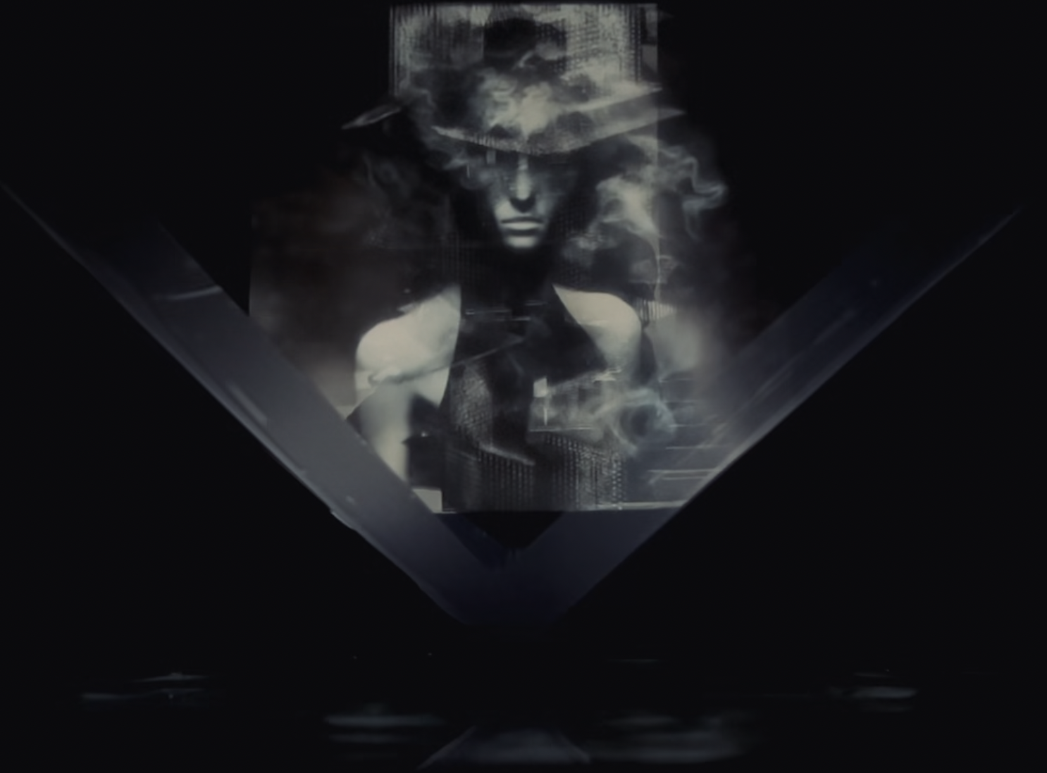 Hologram projection - side view