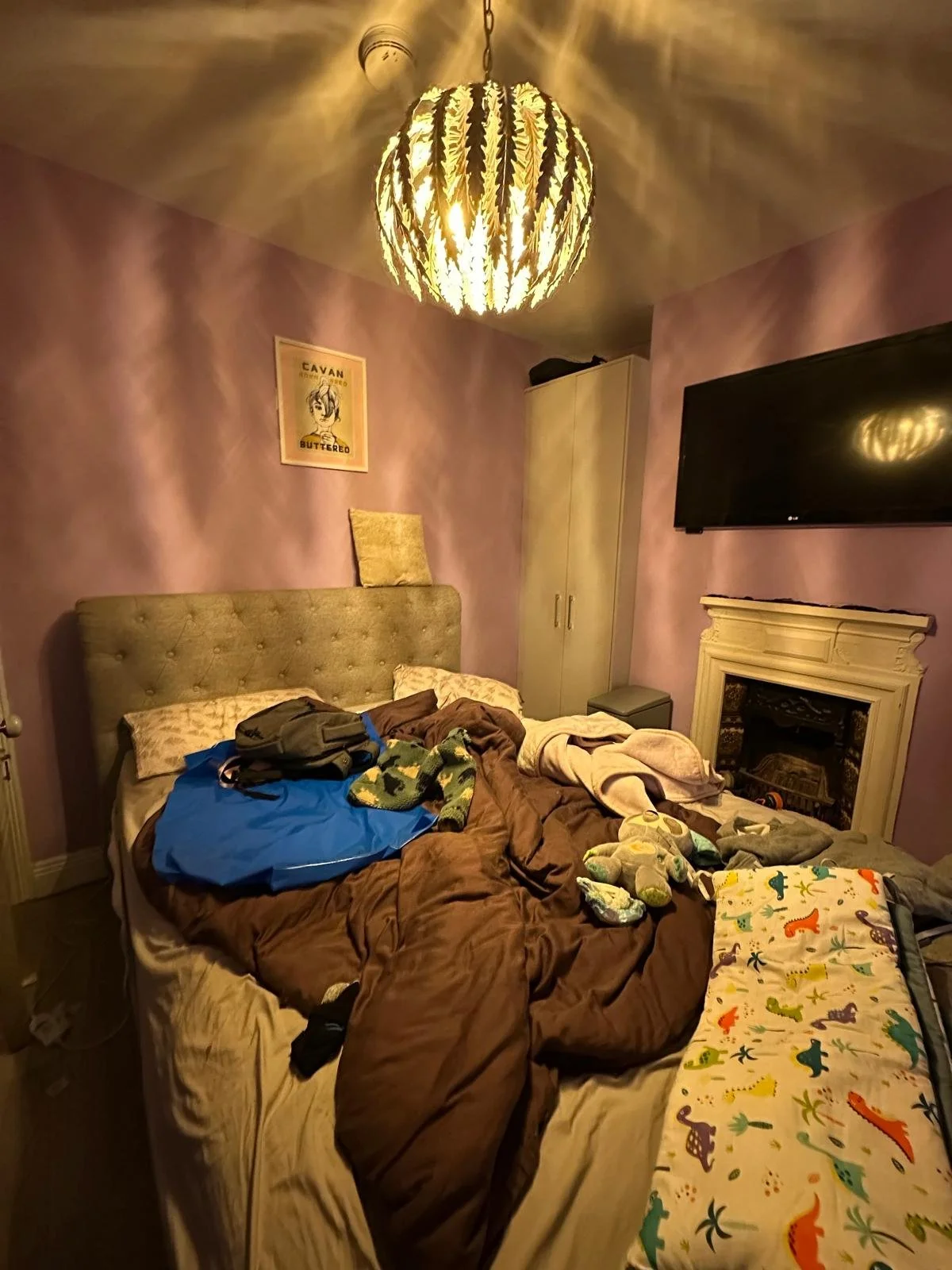 Bedroom before professional occupied home staging in Dublin, Ireland