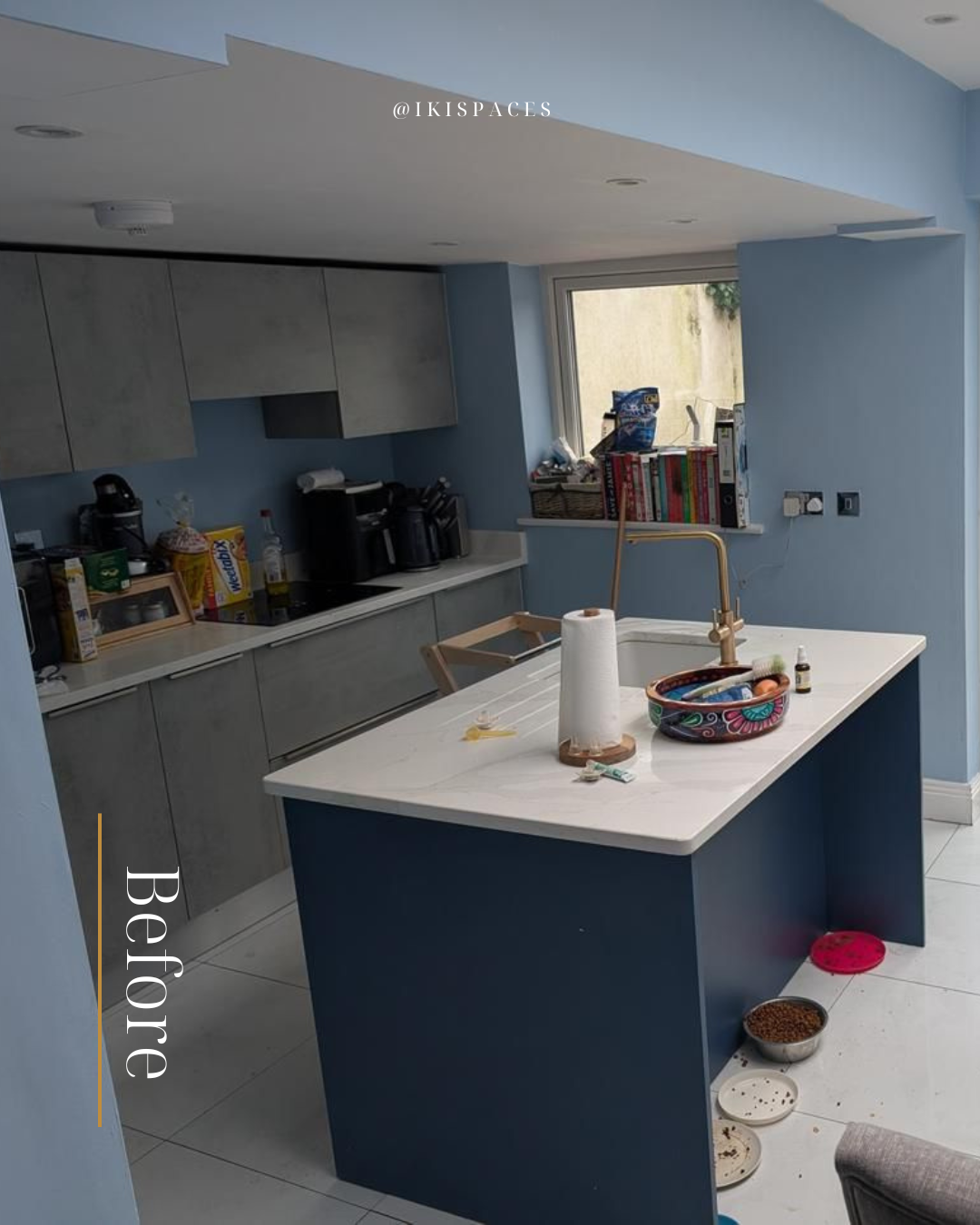 Before home staging of an occupied kitchen, showing layout and finishes prior to styling and optimisation in Dublin.
