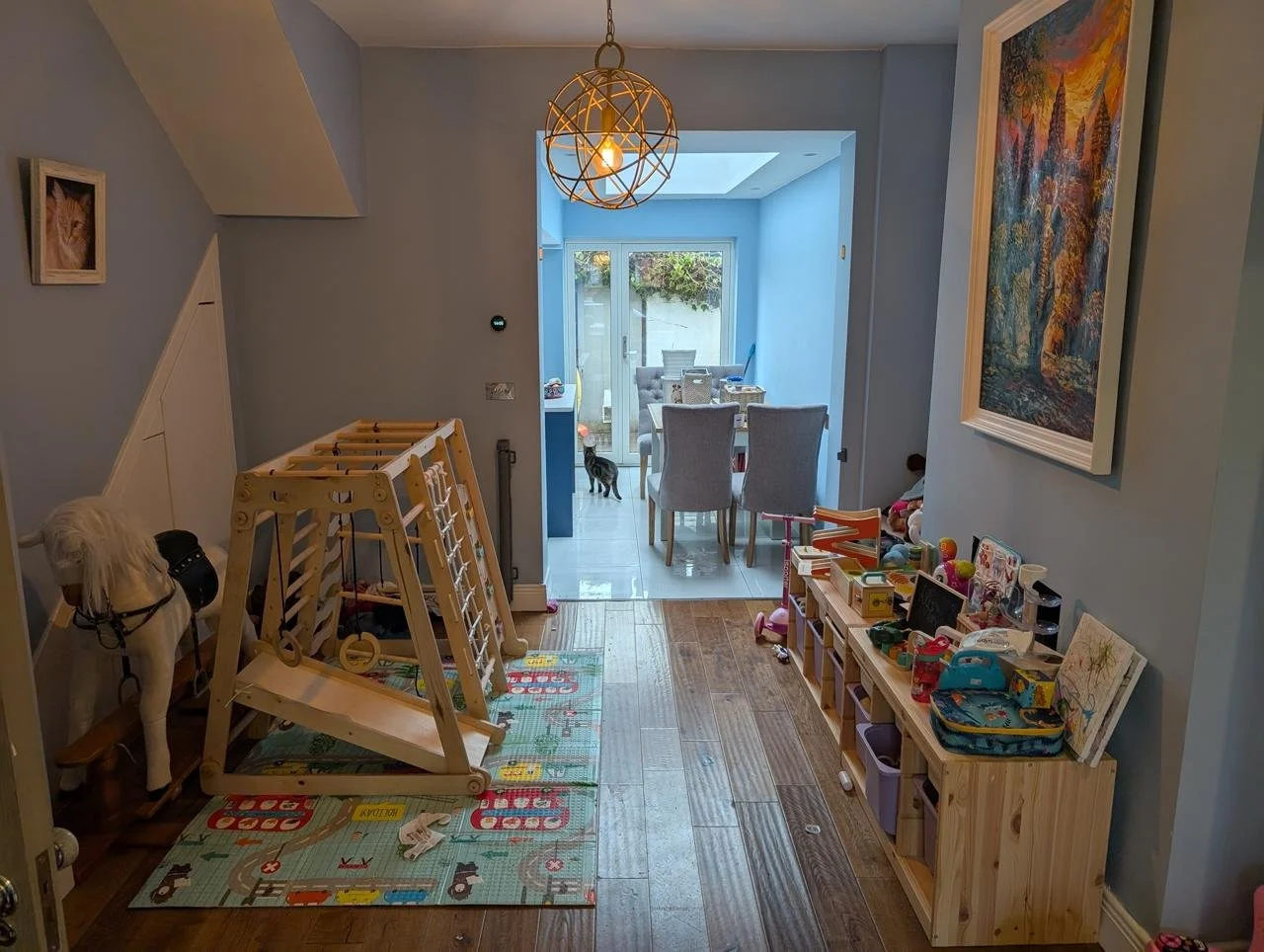 Dining area befor home staging for an occupied property in Dublin, Ireland