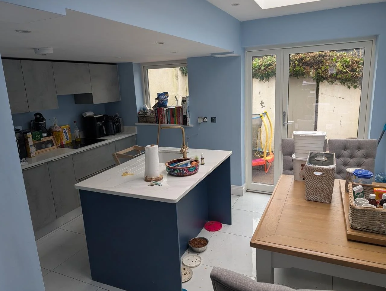 Kitchen before professional home staging for an occupied property in Dublin, Ireland, styled to attract buyers
