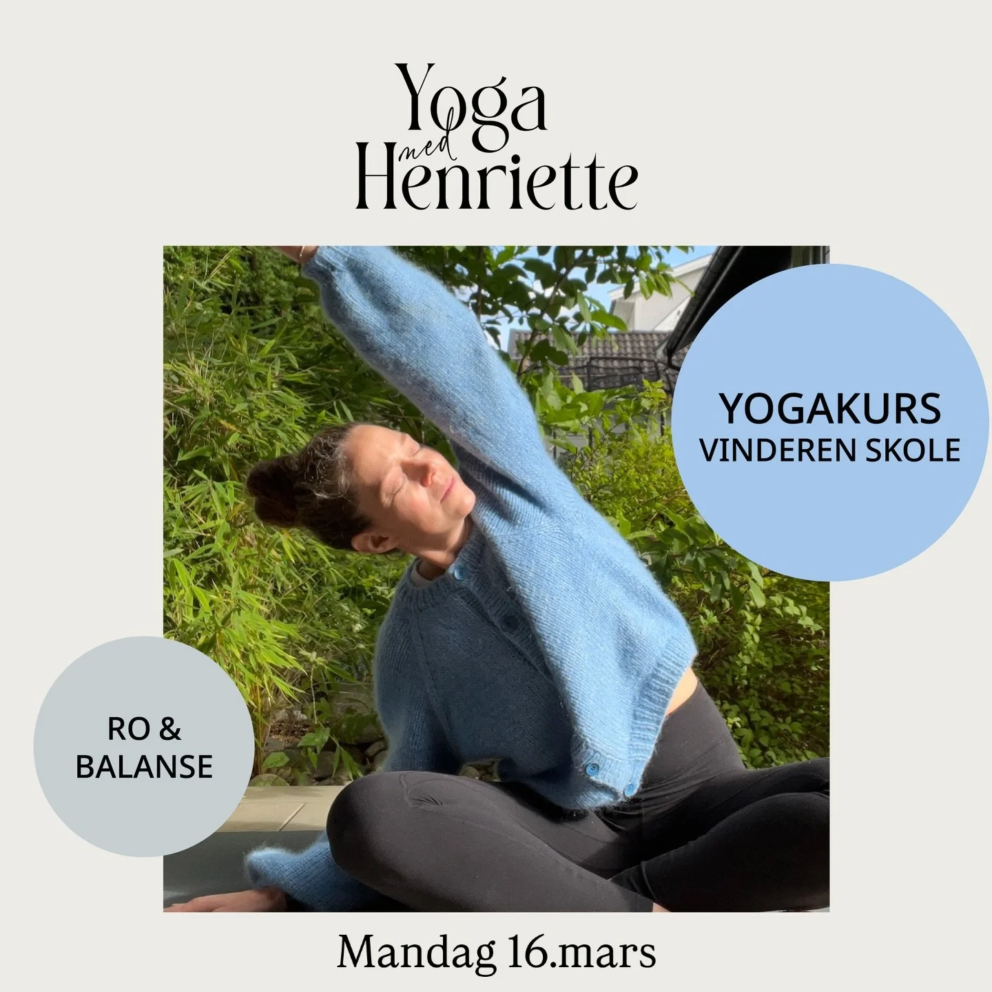 Yogaen fortsetter p&aring; Vinderen, og n&aring; har det &aring;pnet seg 2 ledige plasser for v&aring;r/sommer‼️🧘🏽🧘🏾&zwj;♀️🧘&zwj;♂️

Starter 16.mars - 1.juni. 8 ukers kurs!

Vil du ha et pusterom i hverdagen? 

Kanskje mer balanse, strekke ut, k