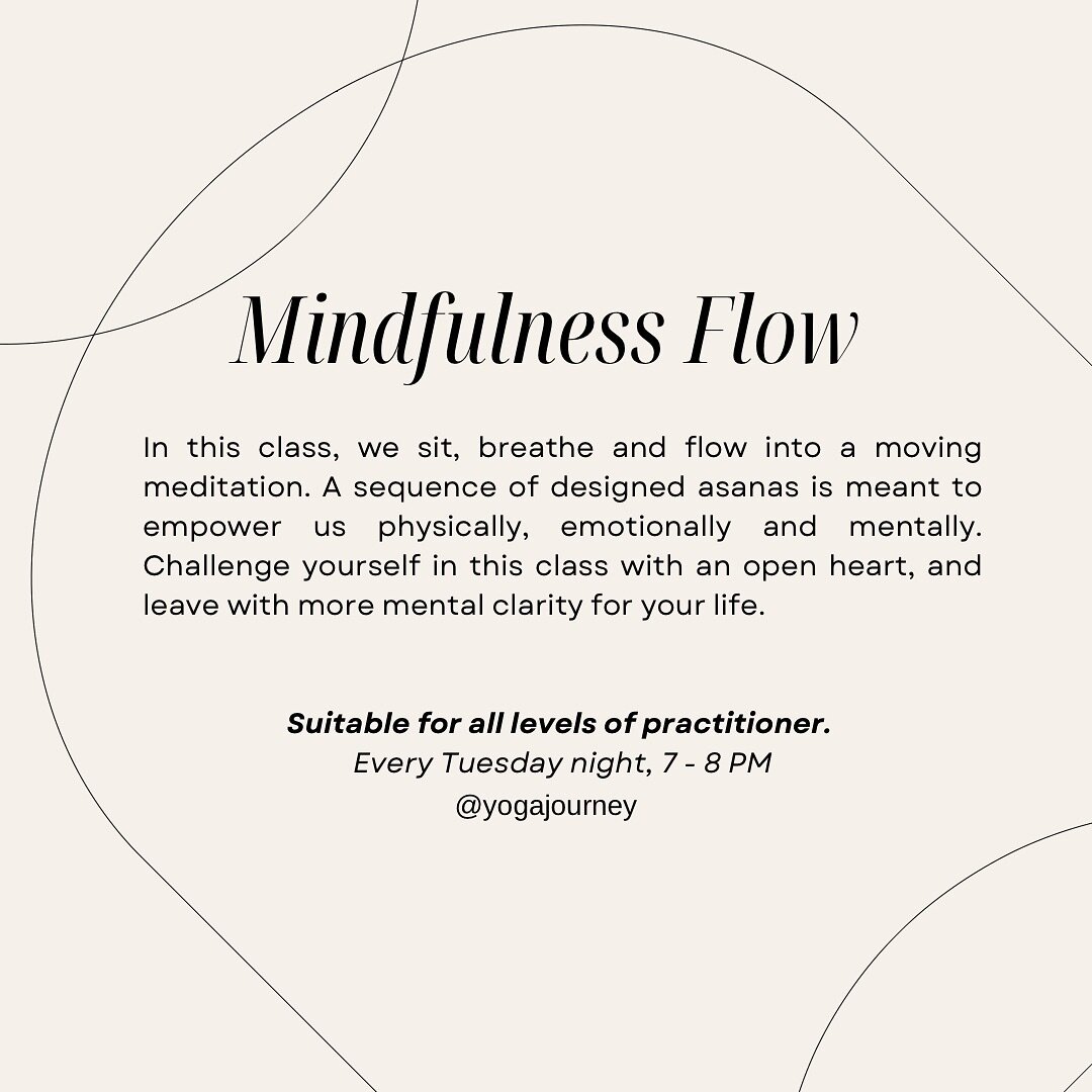 💬 Mindfulness Flow
🧘🏻&zwj;♀️ Suitable for all levels
🗓️ Every Tuesday night, 7PM

#YogaClass #YogaJourneyHK #ProfessionalYoga #hkyoga #hkyogastudio #yoga #hkyogateacher #yogainspiration