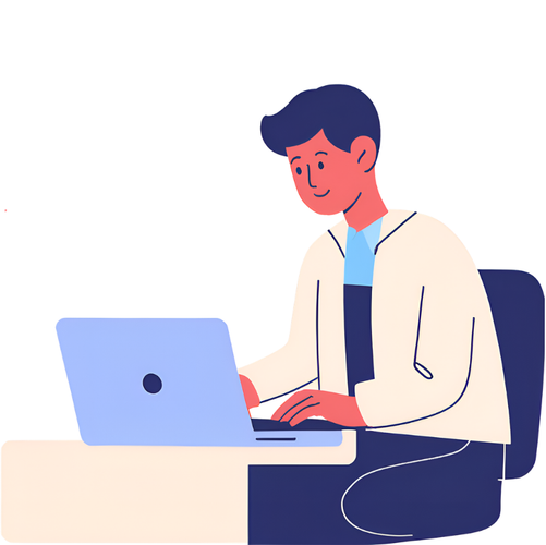 Person using a laptop