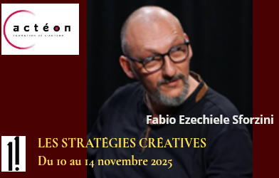 Stage n°2 : Les stratégies créatives - du 10 au 14 novembre 2025 par Fabio Ezechiele Sforzini