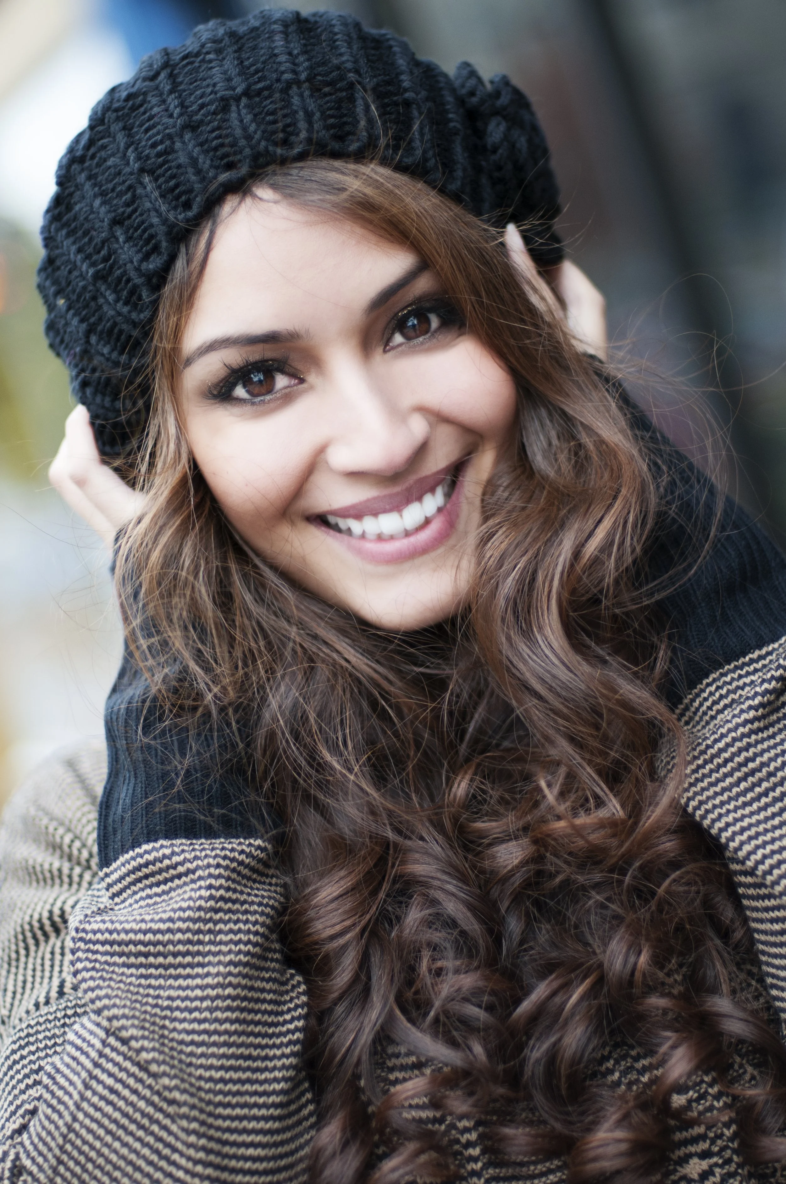 Woman in Hat Smiling Headshot