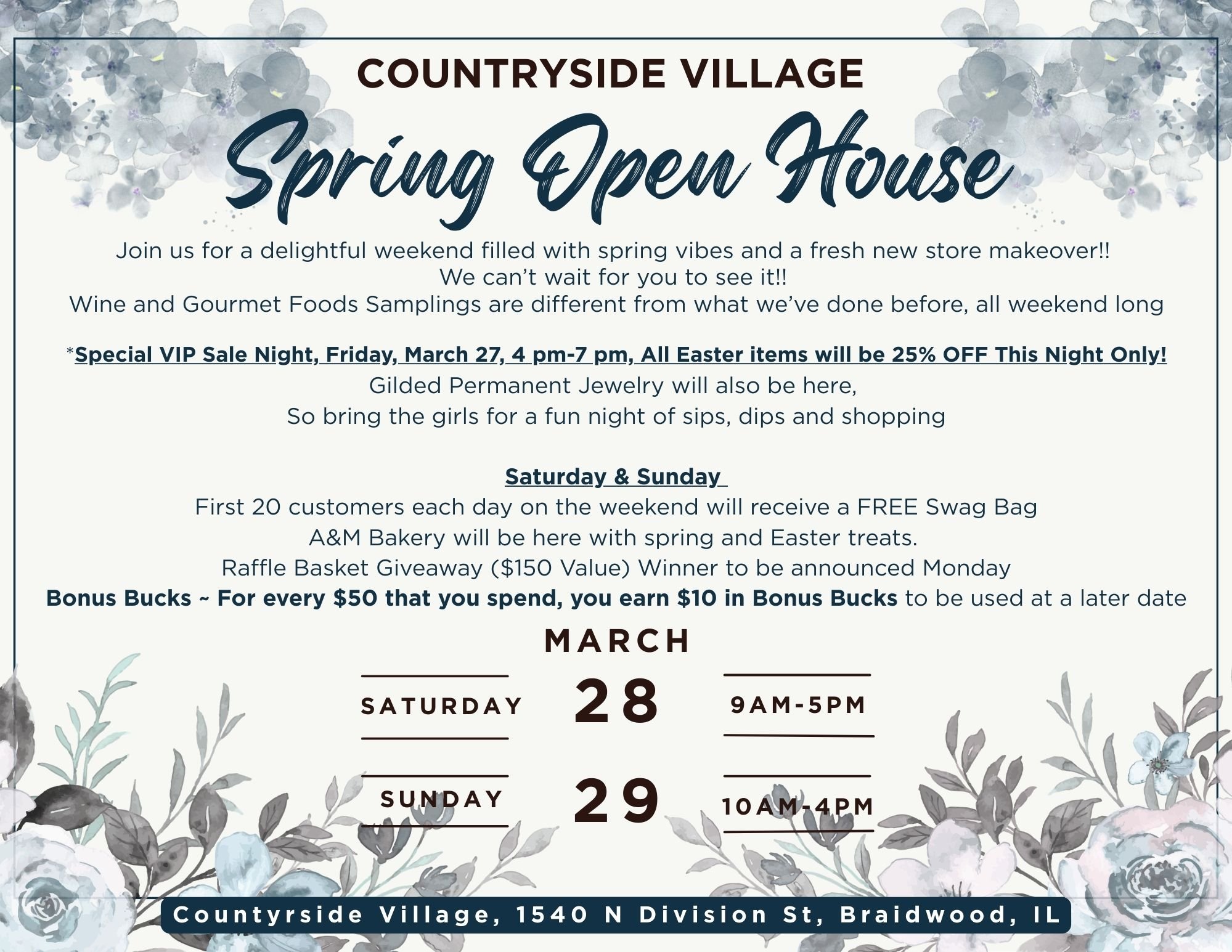Spring Open House Weekend