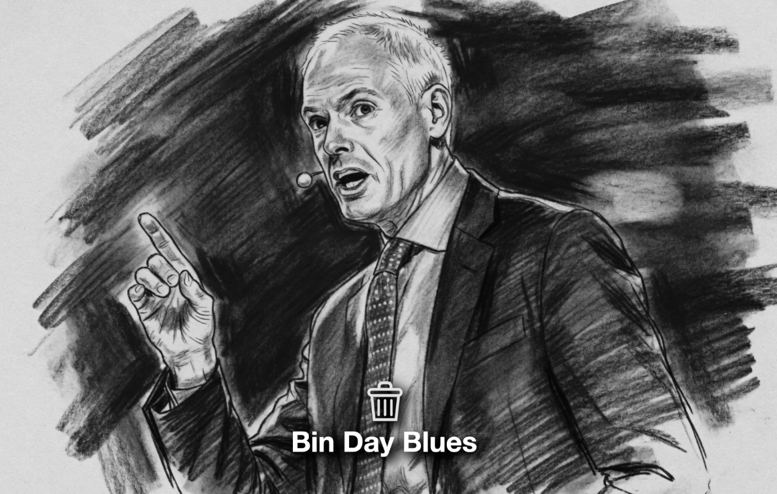 A sketch of Jim Collins a renowned author, researcher, and lecturer known for his impactful contributions to the fields of business management and leadership.