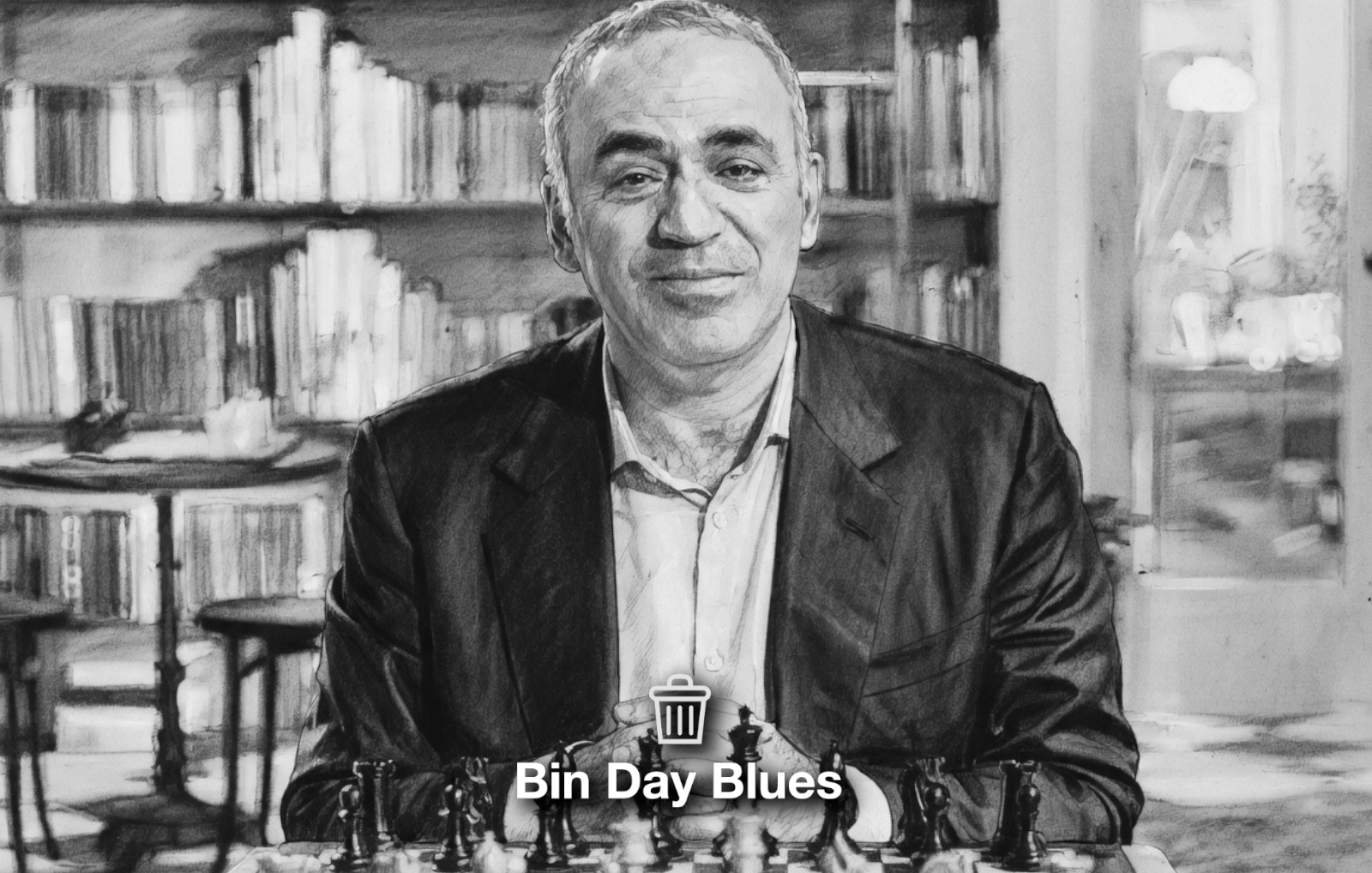 Garry Kasparov at a chess board is widely regarded as one of the greatest chess players in history.