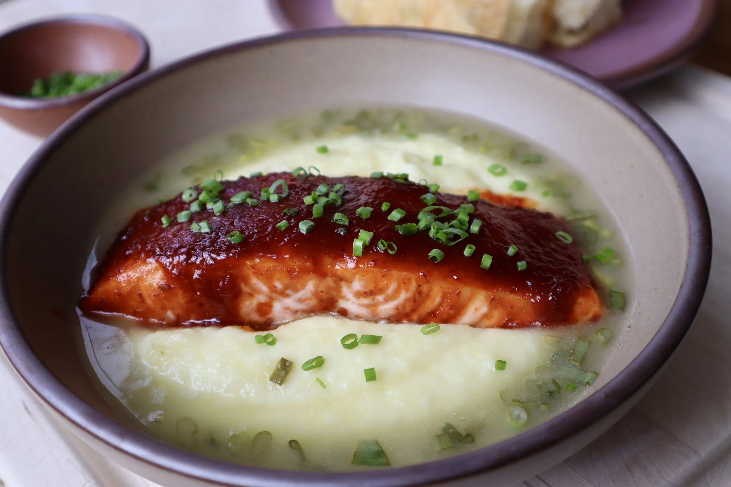 Chipotle Slow Roasted Salmon with Creamy Mashed Potatoes
