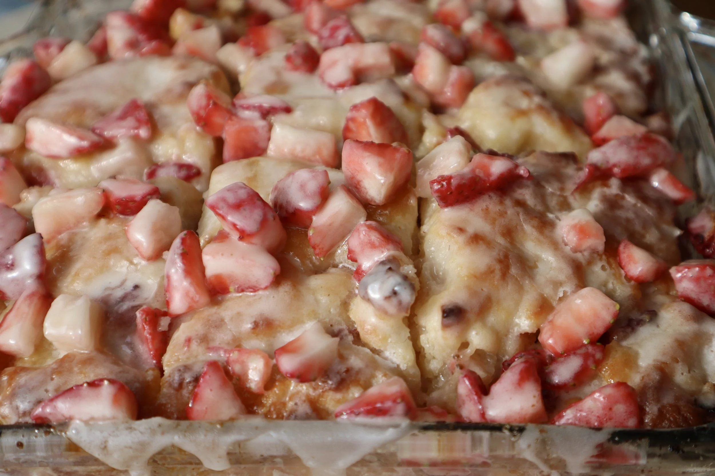 Strawberries and Cream Butter Swim Biscuits