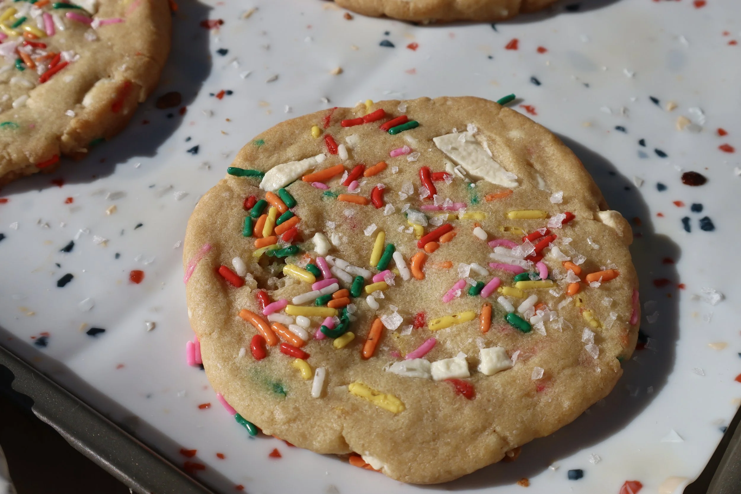 Sprinkle Cookies with White Chocolate Chunks