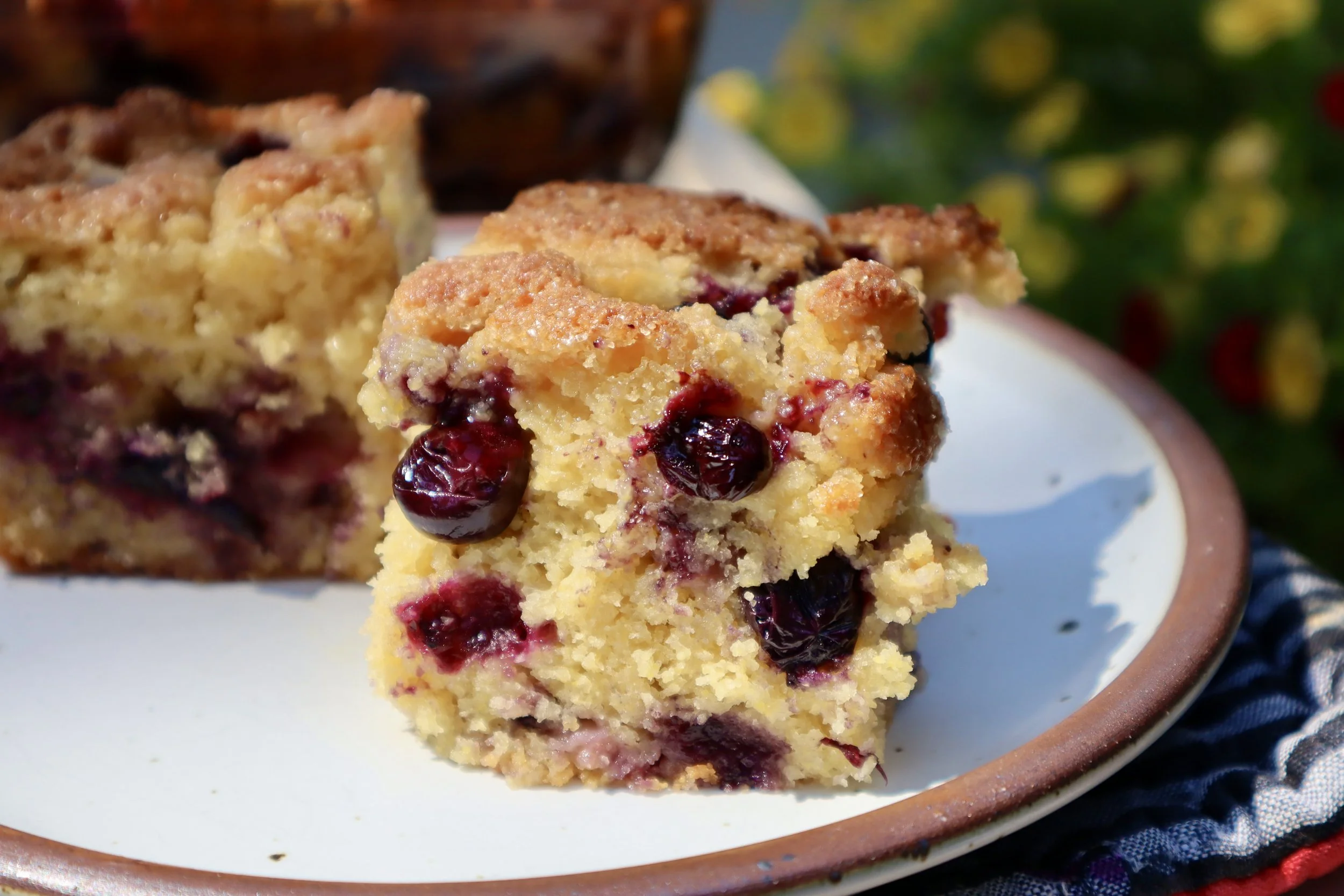 Blueberry Butter Swim Cornbread