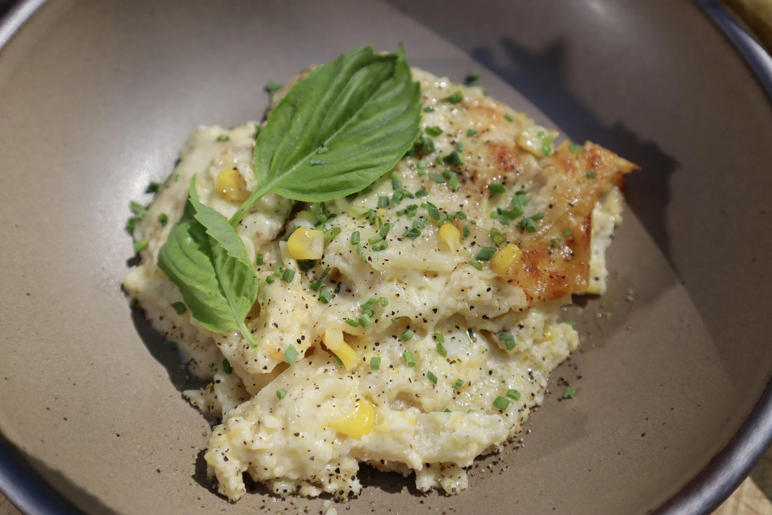 Sweet Corn Messy Lasagna