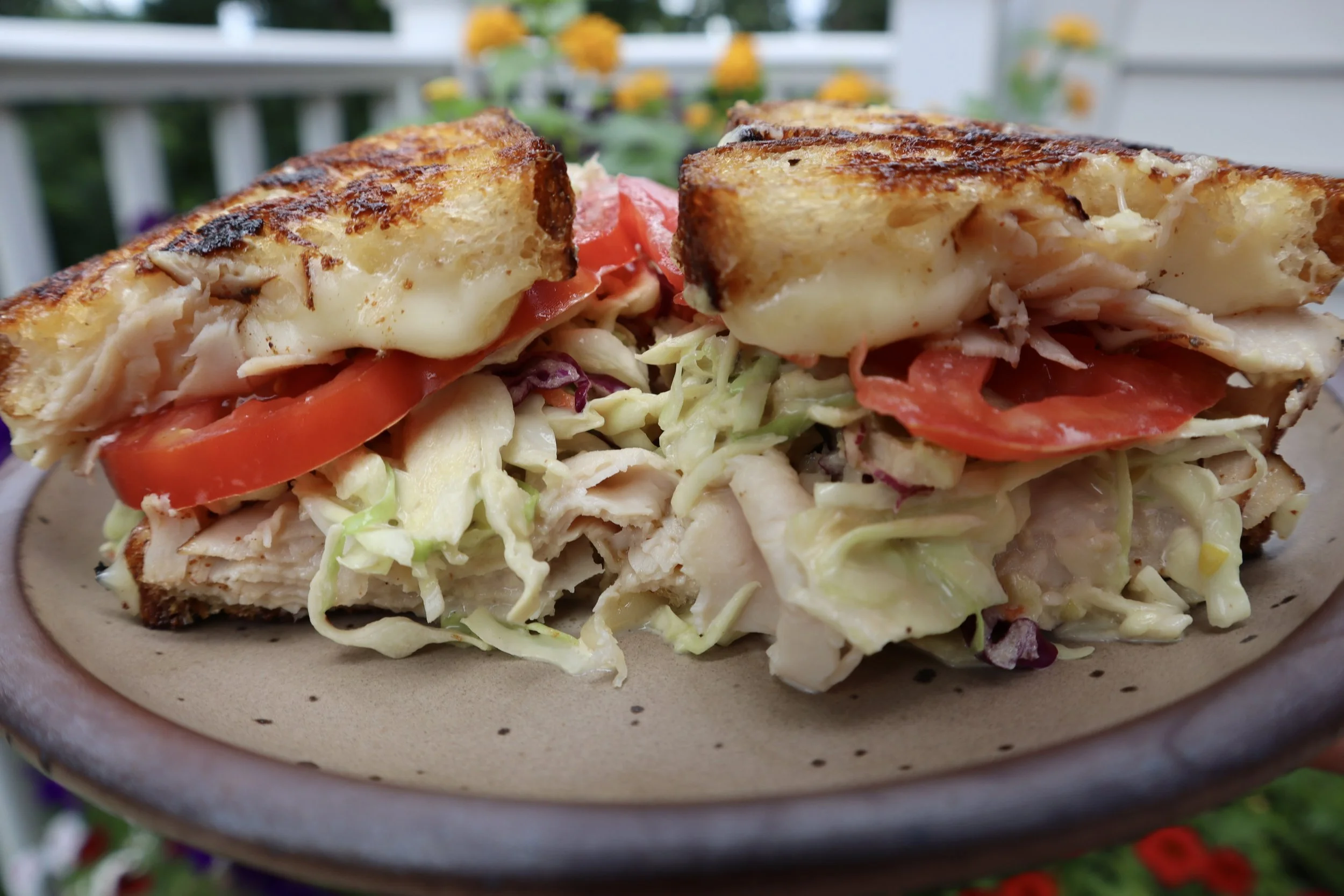 Rachel Sandwich with Homemade Thousand Island and a Sweet Cole Slaw