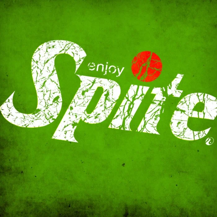Text on a green background saying "Enjoy Spite" with a red circle over the 'i'